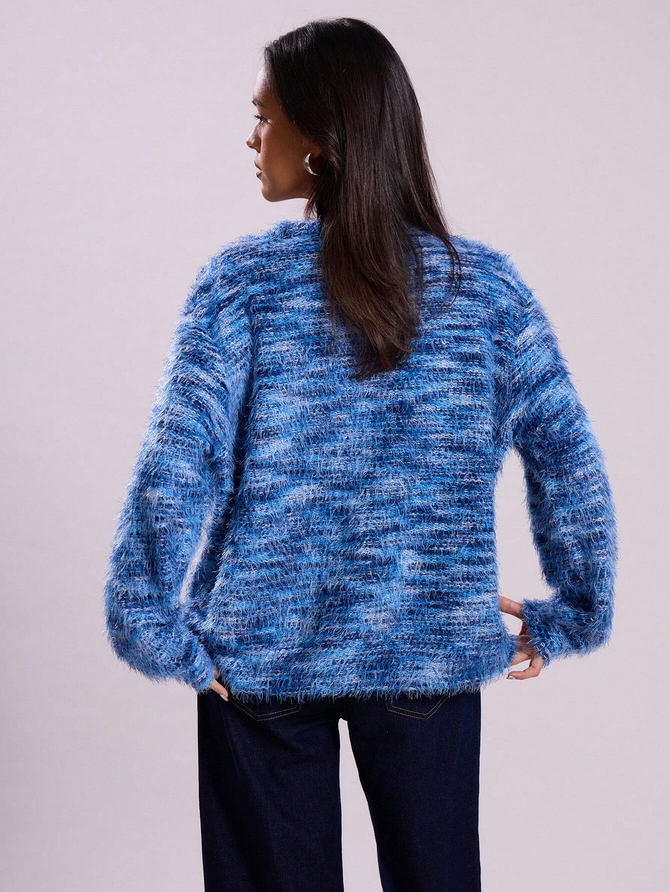 MUSERA Cardigan texturé surdimensionné, style décontracté printemps Y2K années 90, — vue 4