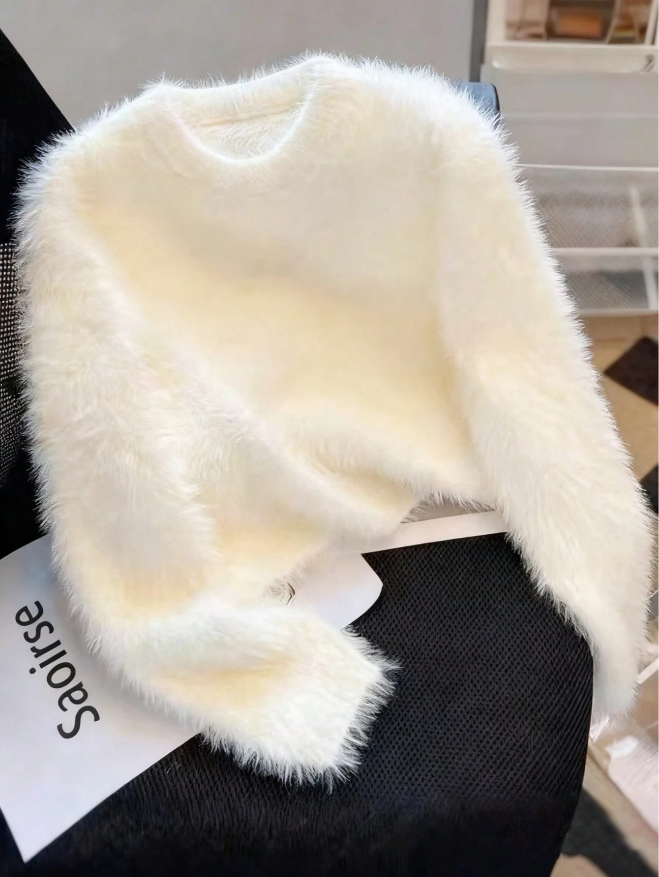 Pull en cachemire de vison blanc pour femmes, top tricoté court, tenue élégante pour tous
