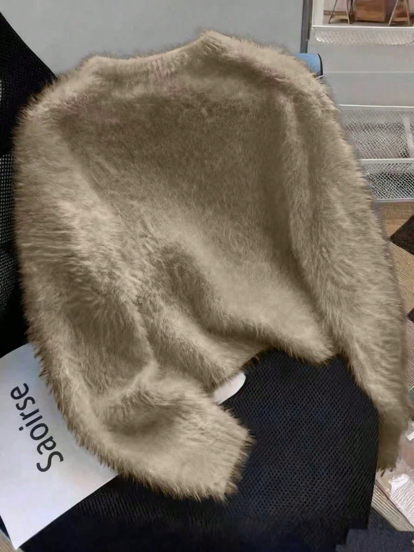 Pull en cachemire de vison blanc pour femmes, top tricoté court, tenue élégante pour tous — vue 10
