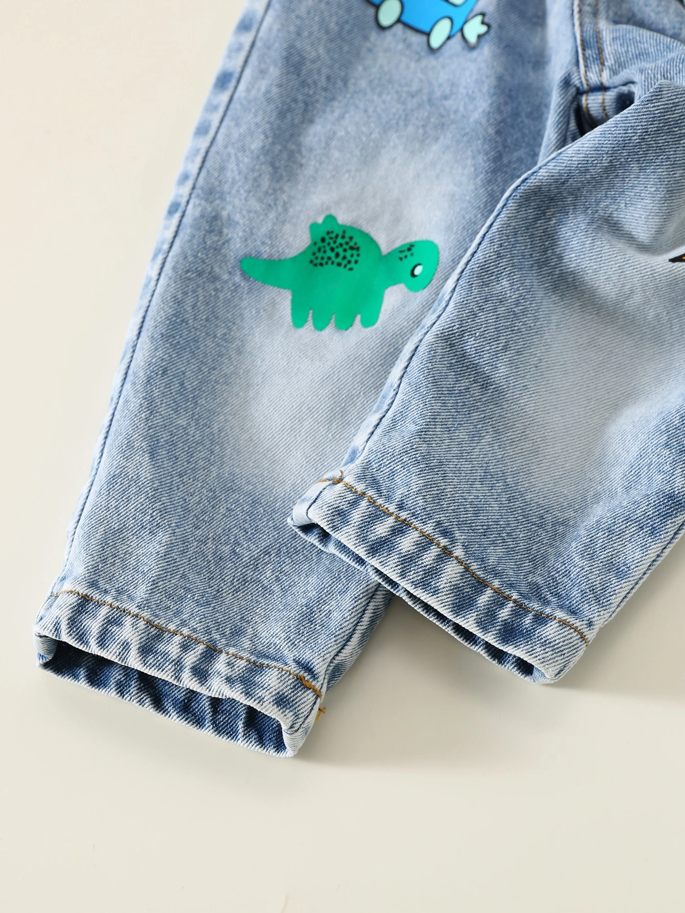 Ensemble 2 pièces Sweat-shirt-shirt épais doublé thermique mignon pour bébé — vue 5