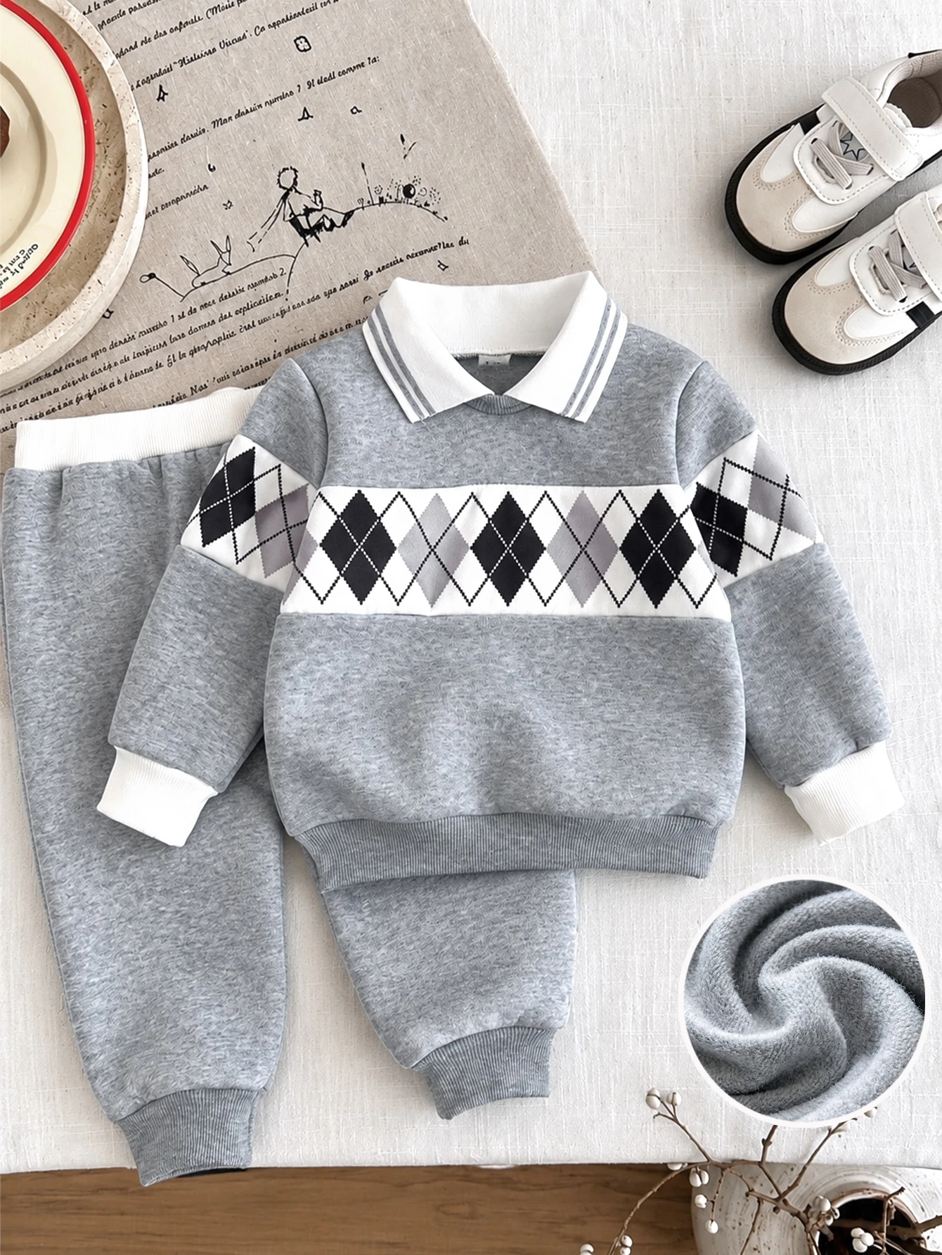 2 pièces/Ensemble Bébé Garçon Nouveau-né Tout-petit Nourrisson Style Académie