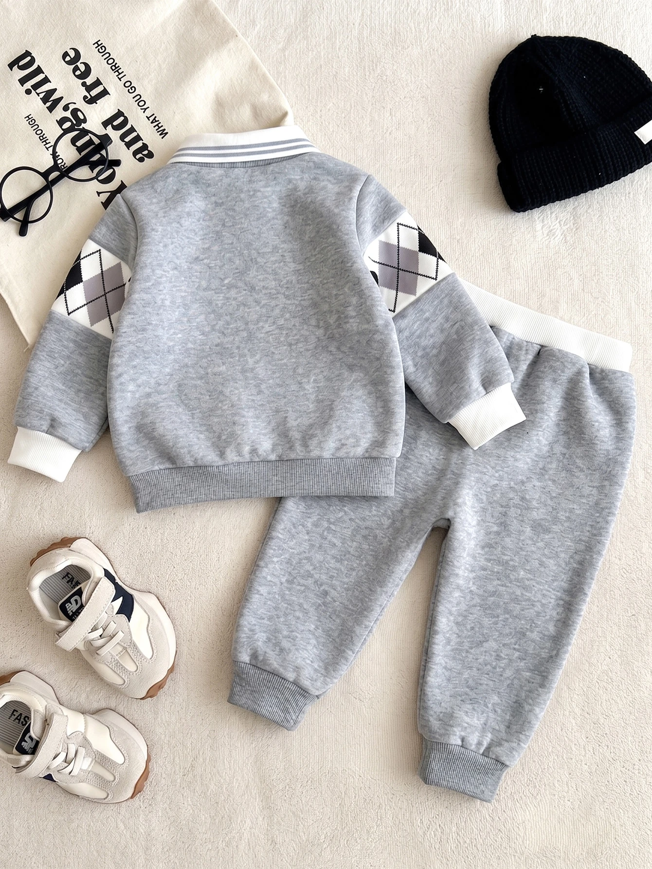 2 pièces/Ensemble Bébé Garçon Nouveau-né Tout-petit Nourrisson Style Académie — vue 4