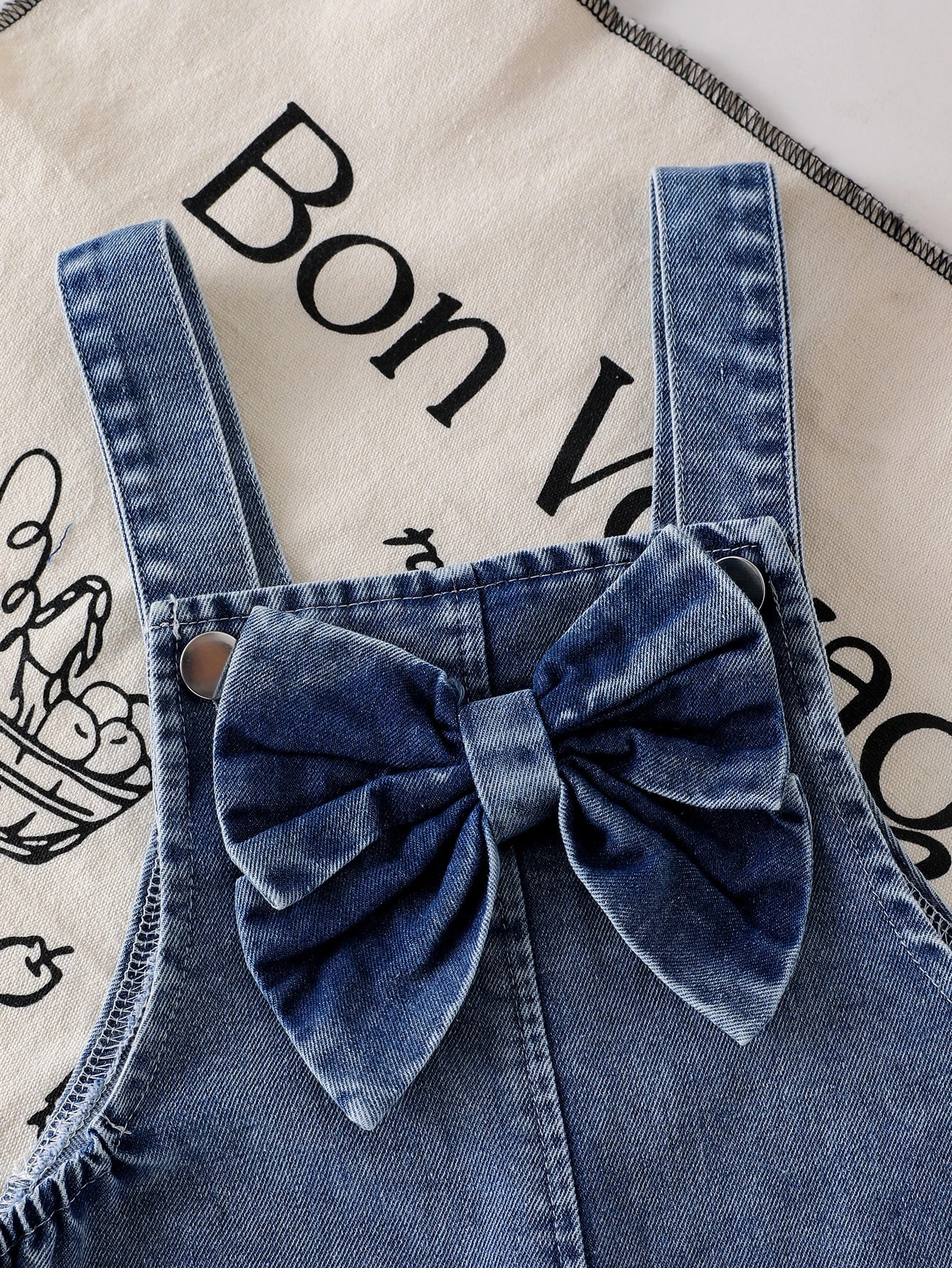 Genkimix Kids Salopette en jean pour jeunes filles, style polyvalent, pour — vue 9