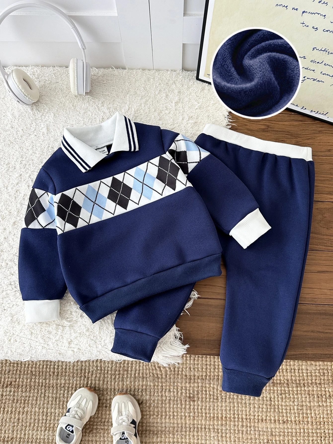 2 pièces/Ensemble Bébé Garçon Nouveau-né Tout-petit Nourrisson Style Académie — vue 12