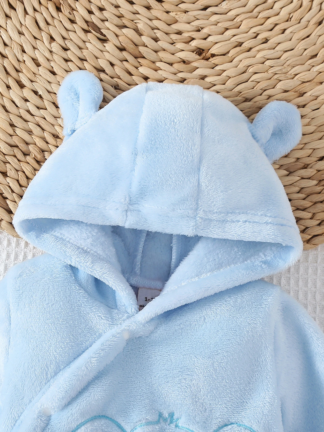 Barboteuse à pieds en flanelle double face à manches longues pour nouveau-nés, motif — vue 7