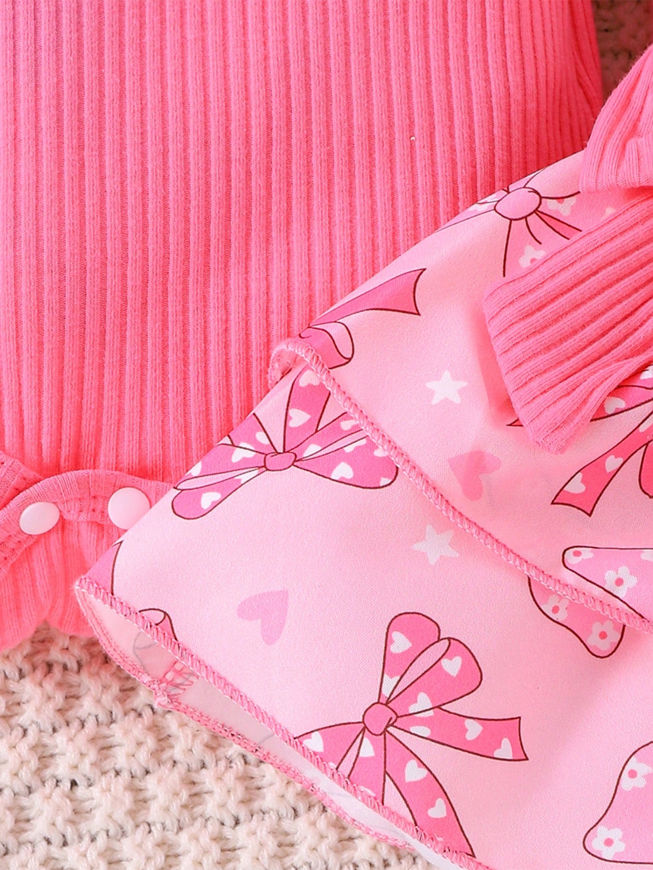 Ensemble body à manches longues mignon pour bébé fille avec jupe à bretelles et bandeau, — vue 11