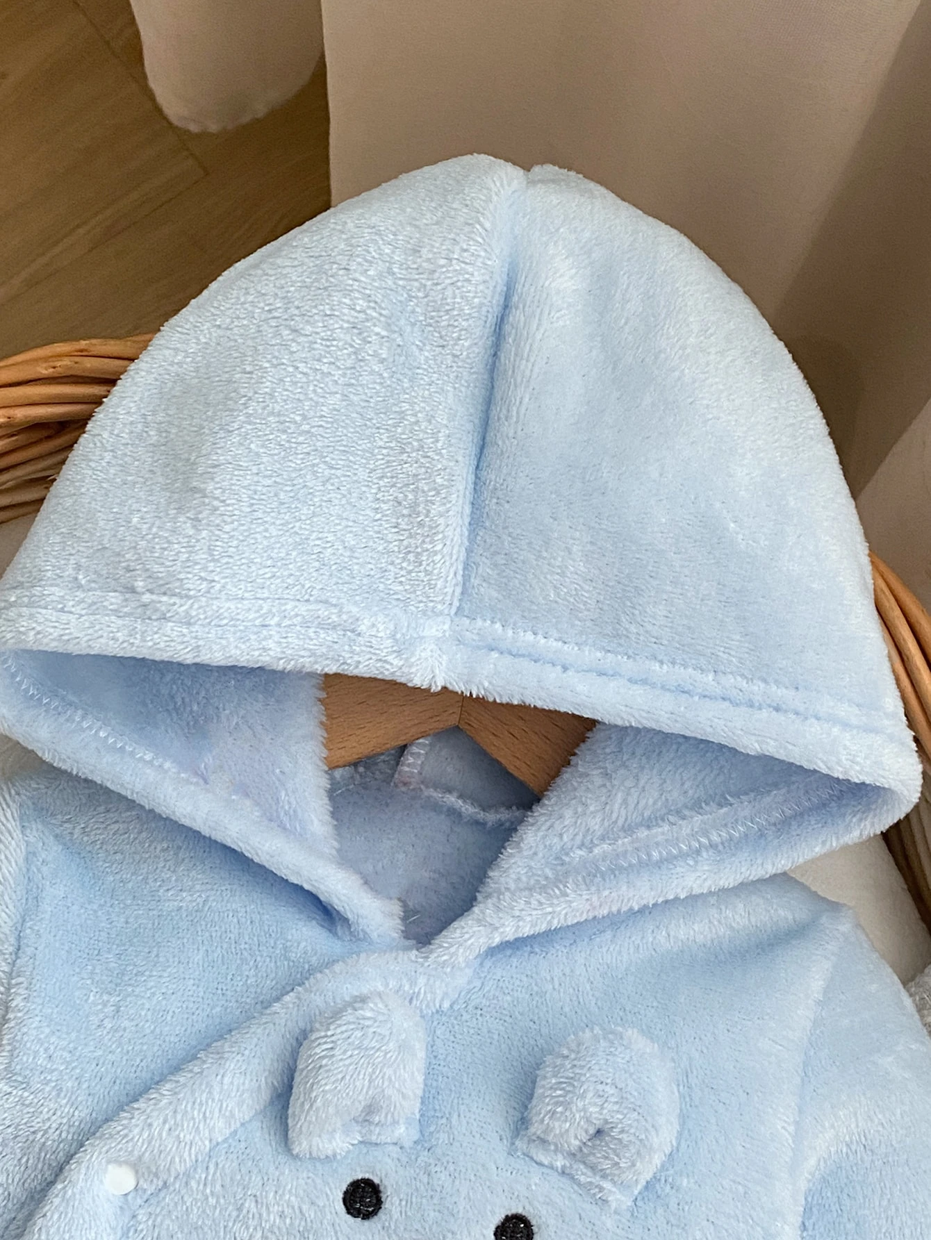 Barboteuse à pieds en flanelle double face à manches longues pour nouveau-nés, motif — vue 9