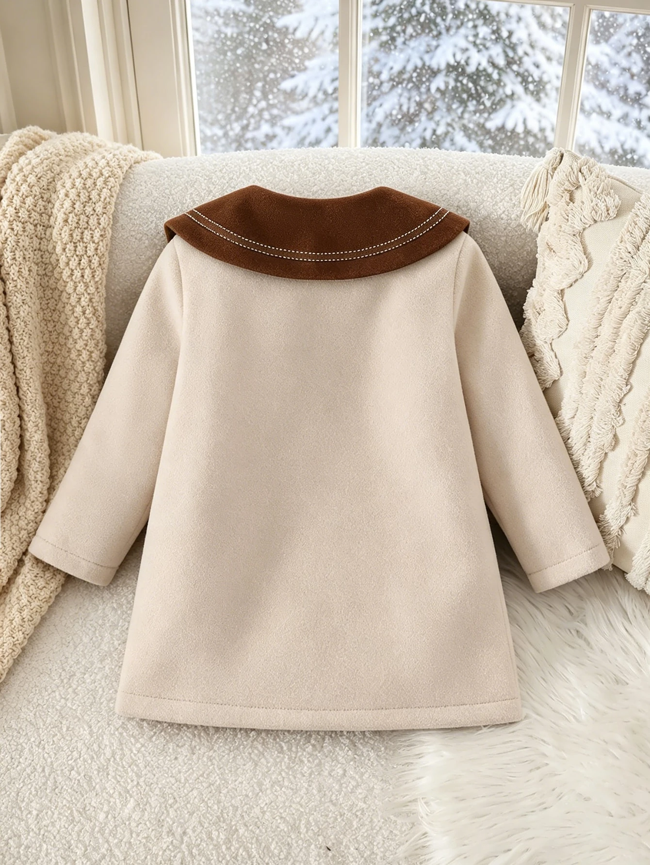 Elladie kids Veste-cardigan en laine pour jeunes filles, décoration mode avec cordon de — vue 10
