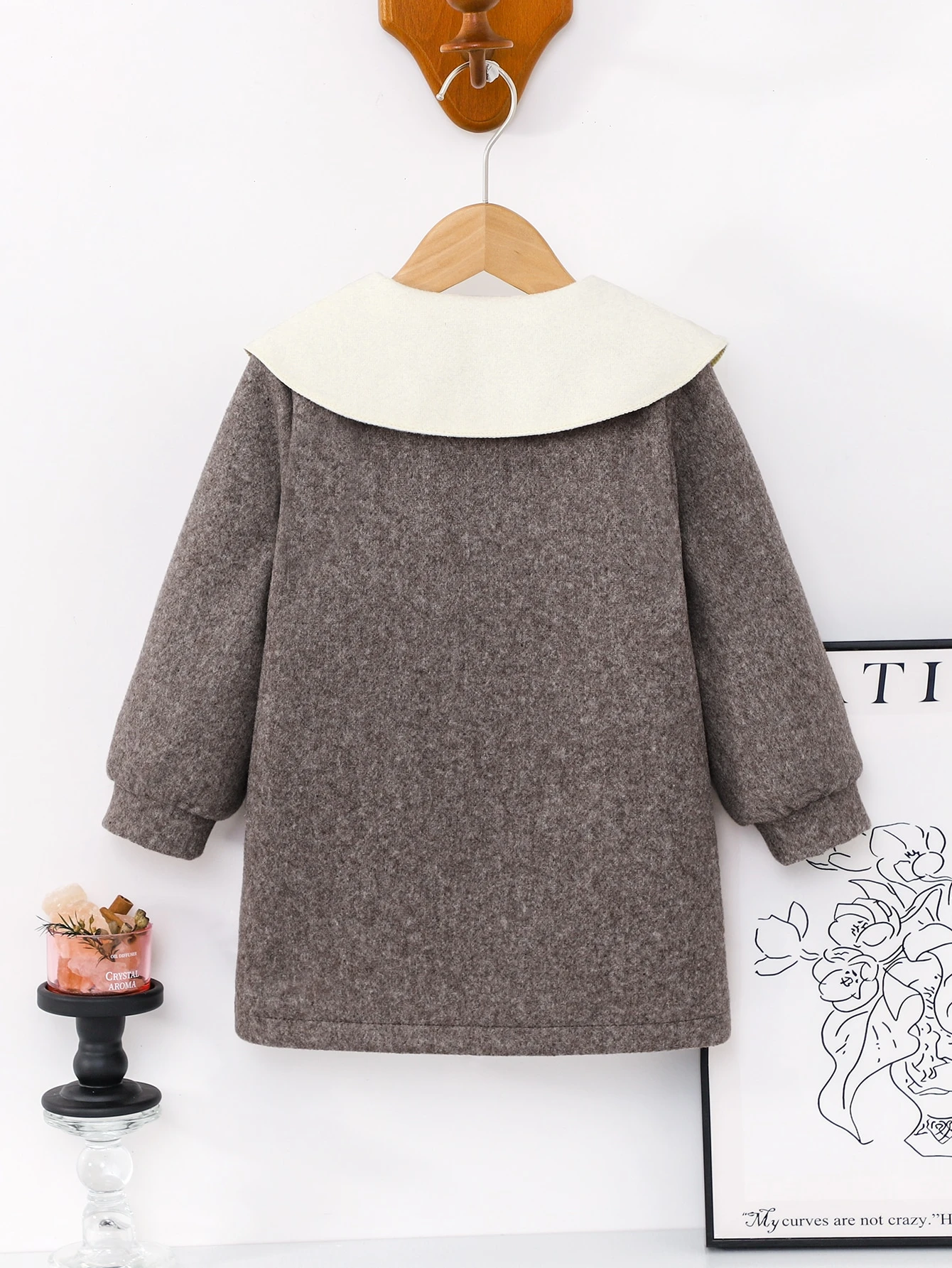 Elladie kids Veste-cardigan en laine pour jeunes filles, décoration mode avec cordon de — vue 9