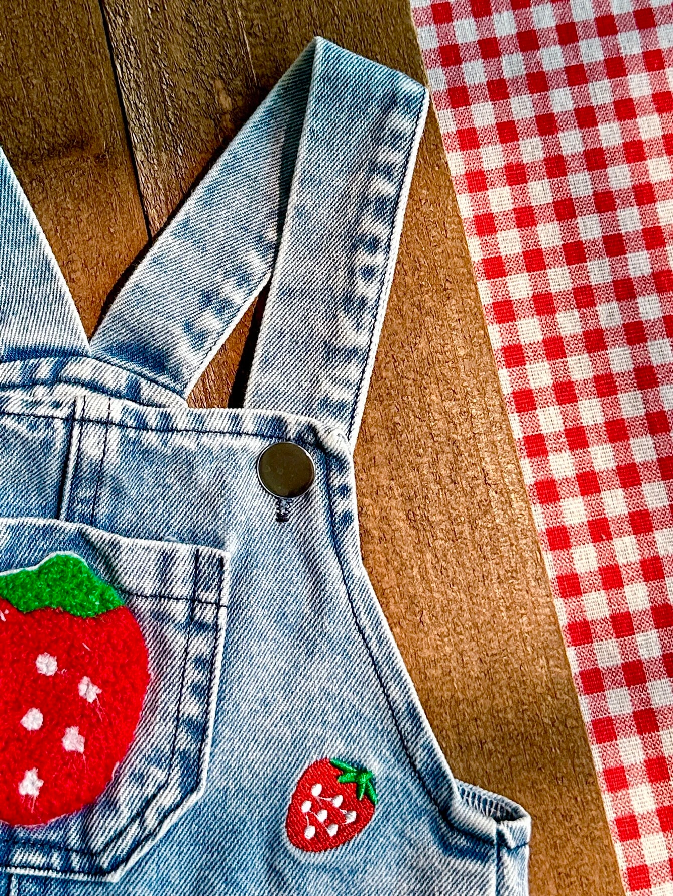 Vintaside Kids Ensemble pour bébé fille avec pantalon en jean brodé de fleurs, Top — vue 12