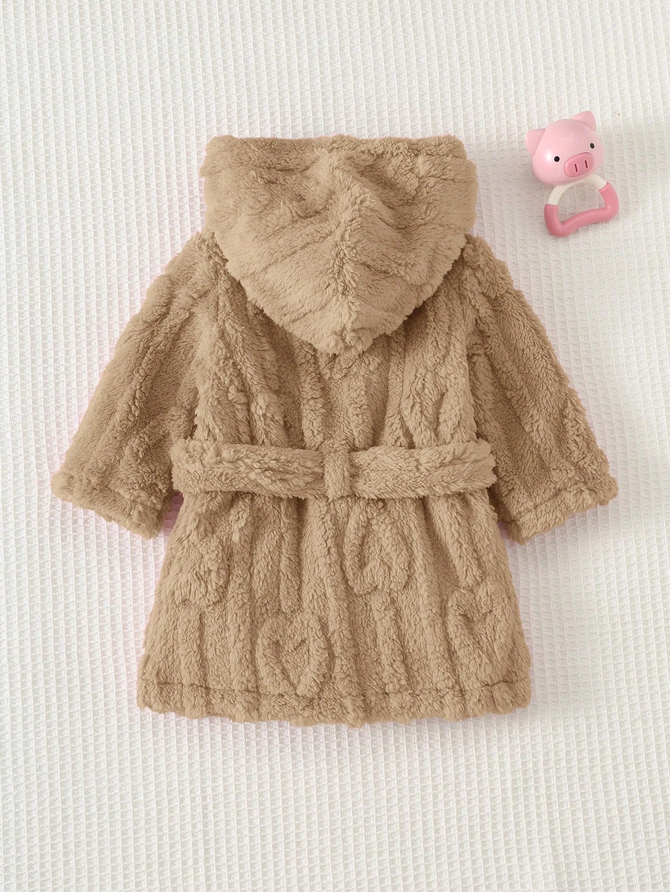 Cozy Pixies Peignoir en polaire à manches longues avec capuche et ceinture pour — vue 6