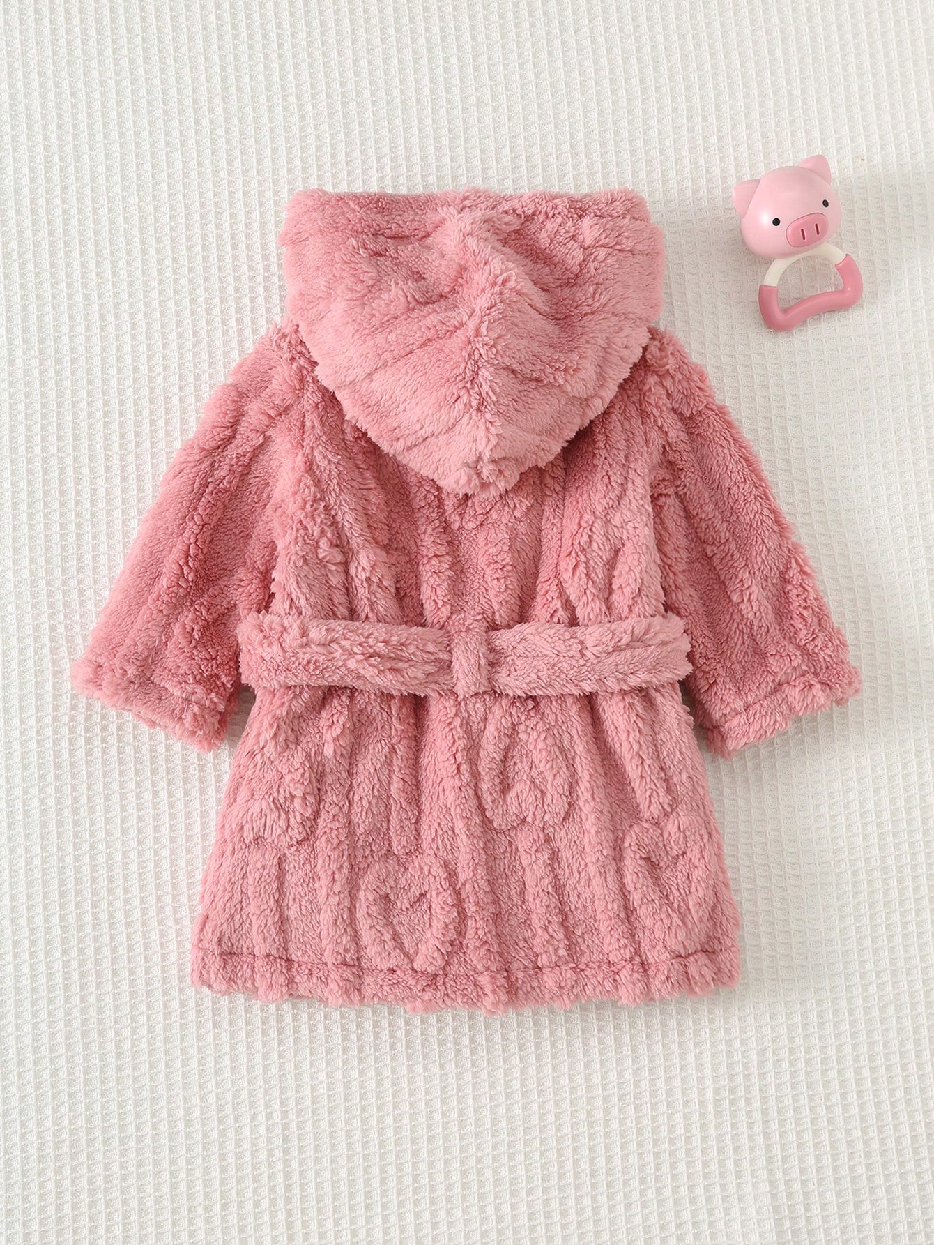 Cozy Pixies Peignoir en polaire à manches longues avec capuche et ceinture pour — vue 5