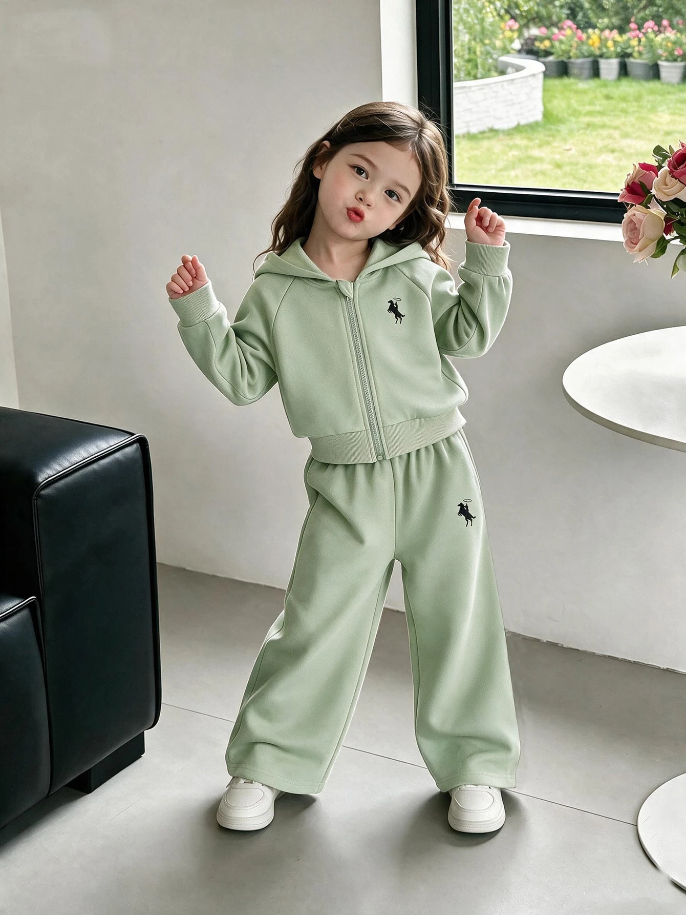 ChillGRL Ensemble de survêtement 2 pièces pour jeunes filles, veste à capuche — vue 6
