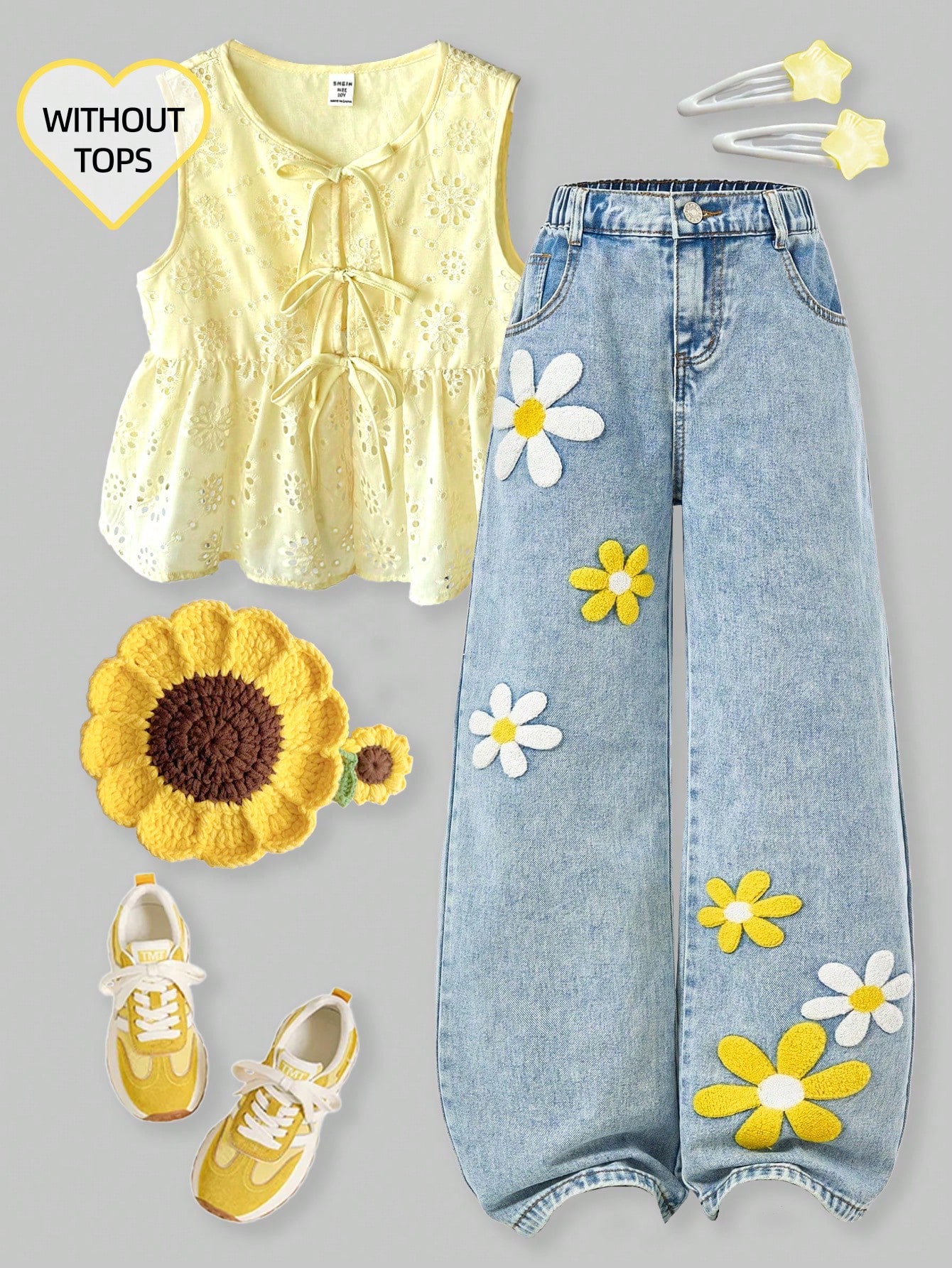 ChillGRL Jeans en denim à jambes larges pour fille préadolescente, nouvelle mode — vue 6