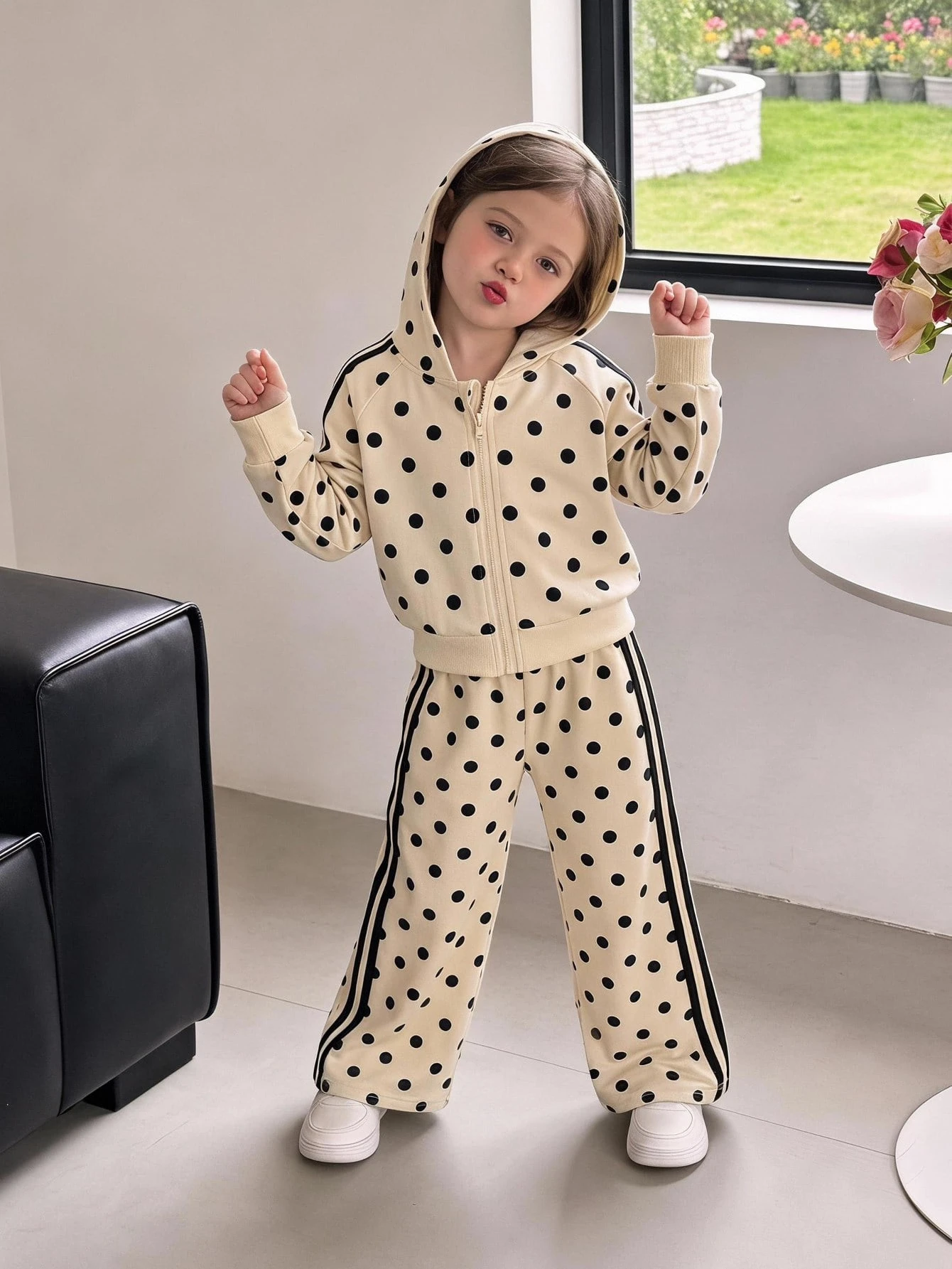 ChillGRL Ensemble de survêtement 2 pièces pour jeunes filles, veste à capuche — vue 2