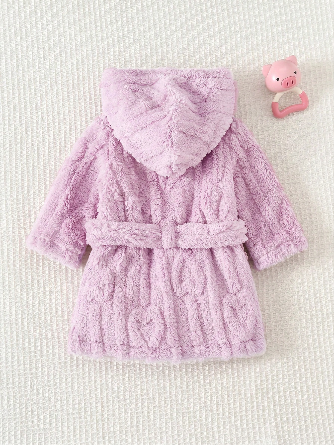 Cozy Pixies Peignoir en polaire à manches longues avec capuche et ceinture pour — vue 8