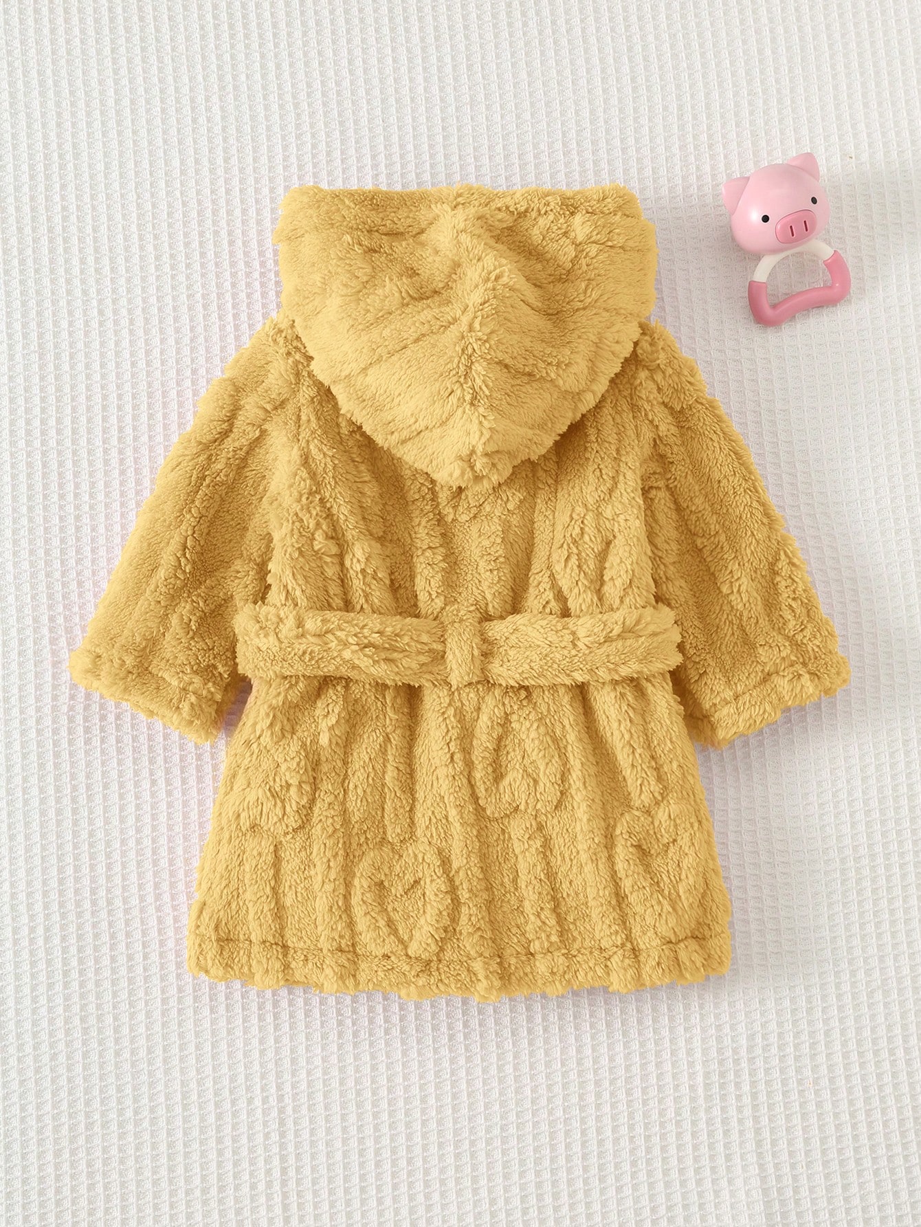 Cozy Pixies Peignoir en polaire à manches longues avec capuche et ceinture pour — vue 7