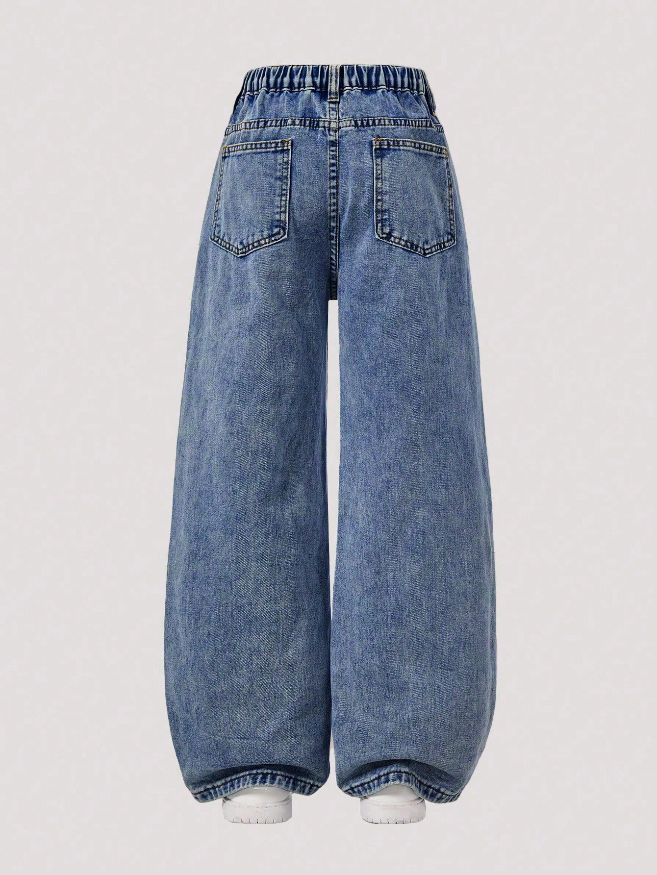 ChillGRL Jeans en denim à jambes larges pour fille préadolescente, nouvelle mode — vue 8