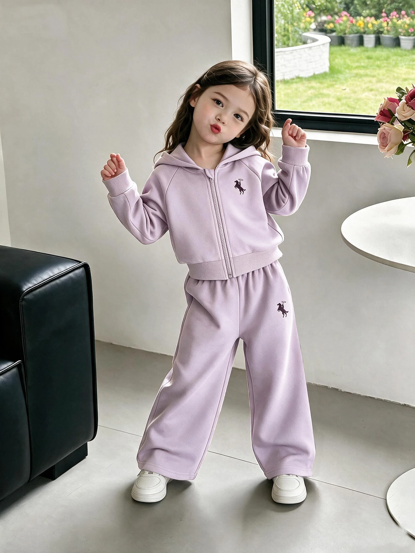 ChillGRL Ensemble de survêtement 2 pièces pour jeunes filles, veste à capuche — vue 10
