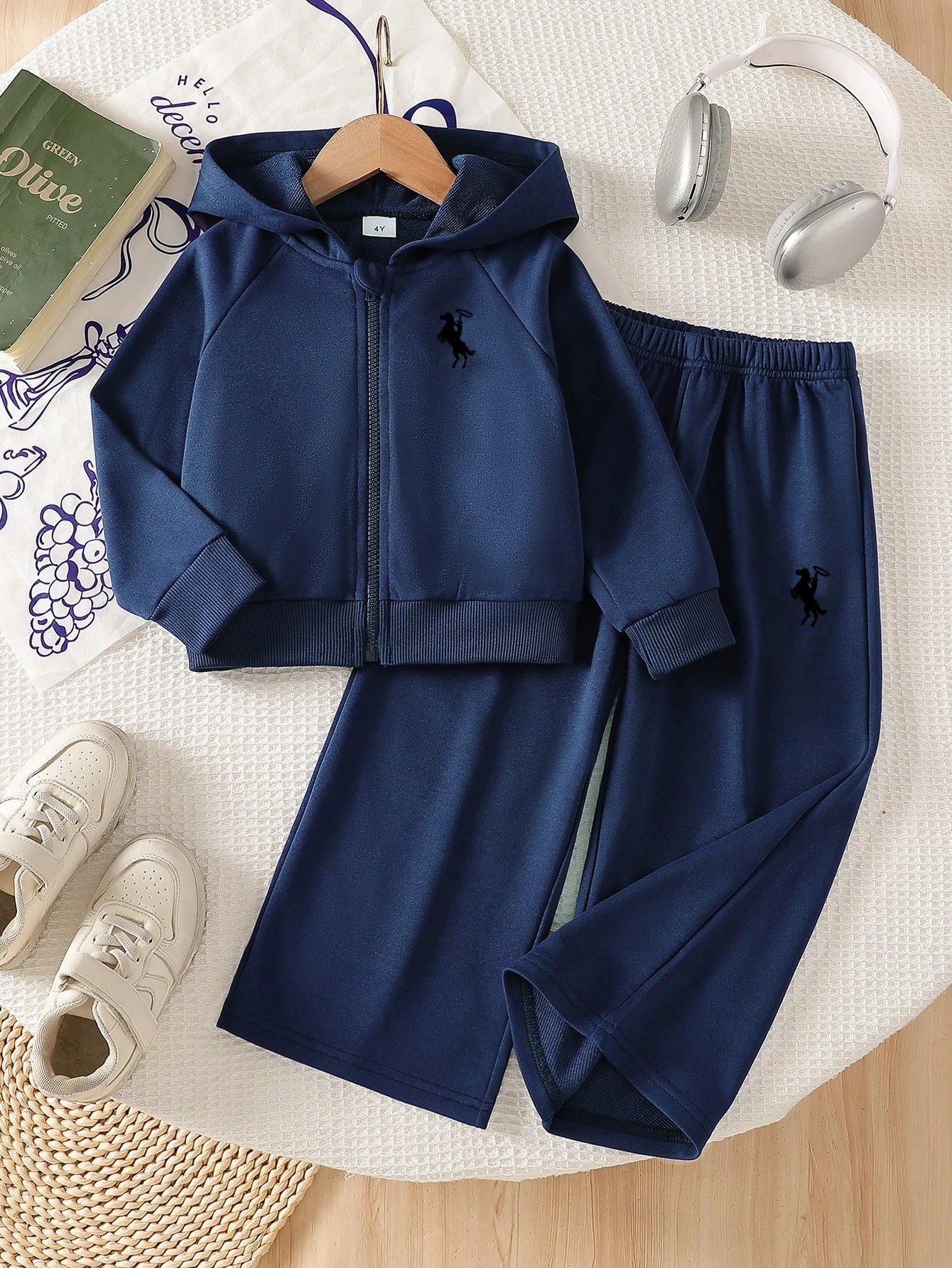 ChillGRL Ensemble de survêtement 2 pièces pour jeunes filles, veste à capuche — vue 14