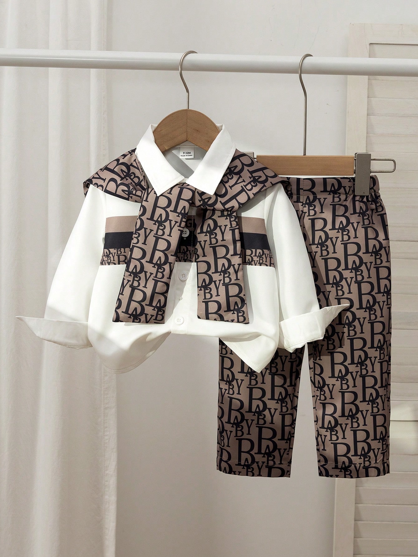 2 pièces/set Vêtements décontractés d'automne pour garçons Chemise blanche à