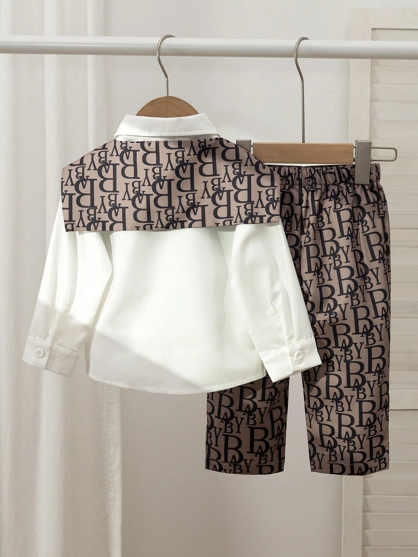 2 pièces/set Vêtements décontractés d'automne pour garçons Chemise blanche à — vue 4
