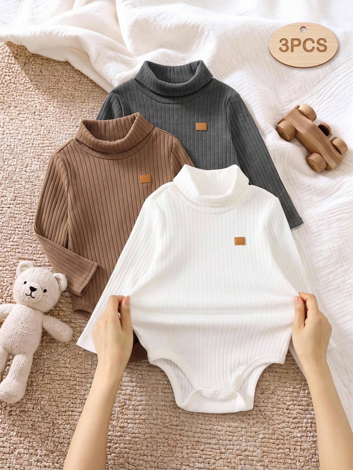 Ensemble de vêtements pour bébé nouveau-né garçon et fille, automne hiver, mignon — vue 3
