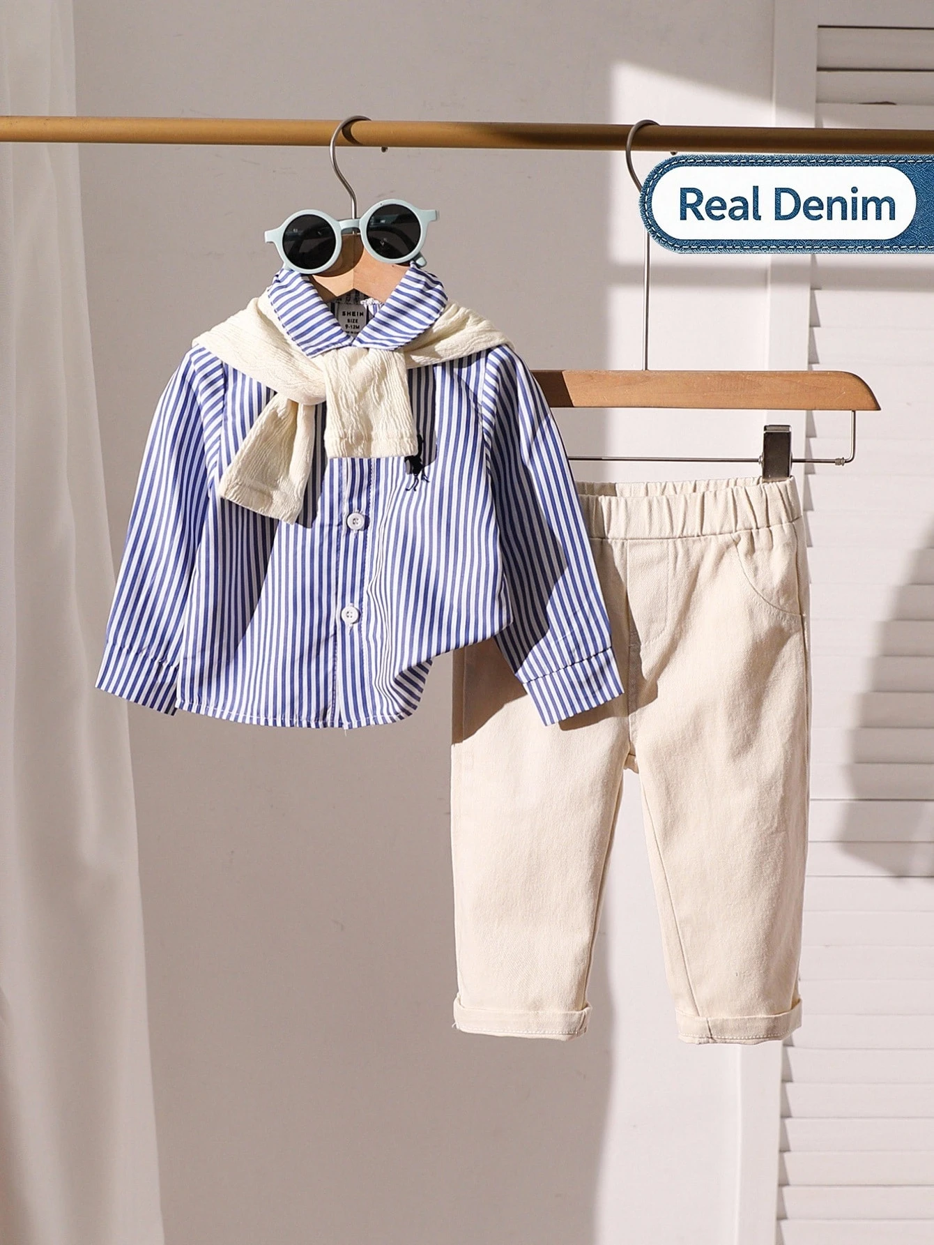 2 pièces/set Vêtements décontractés d'automne pour garçons Chemise blanche à — vue 3