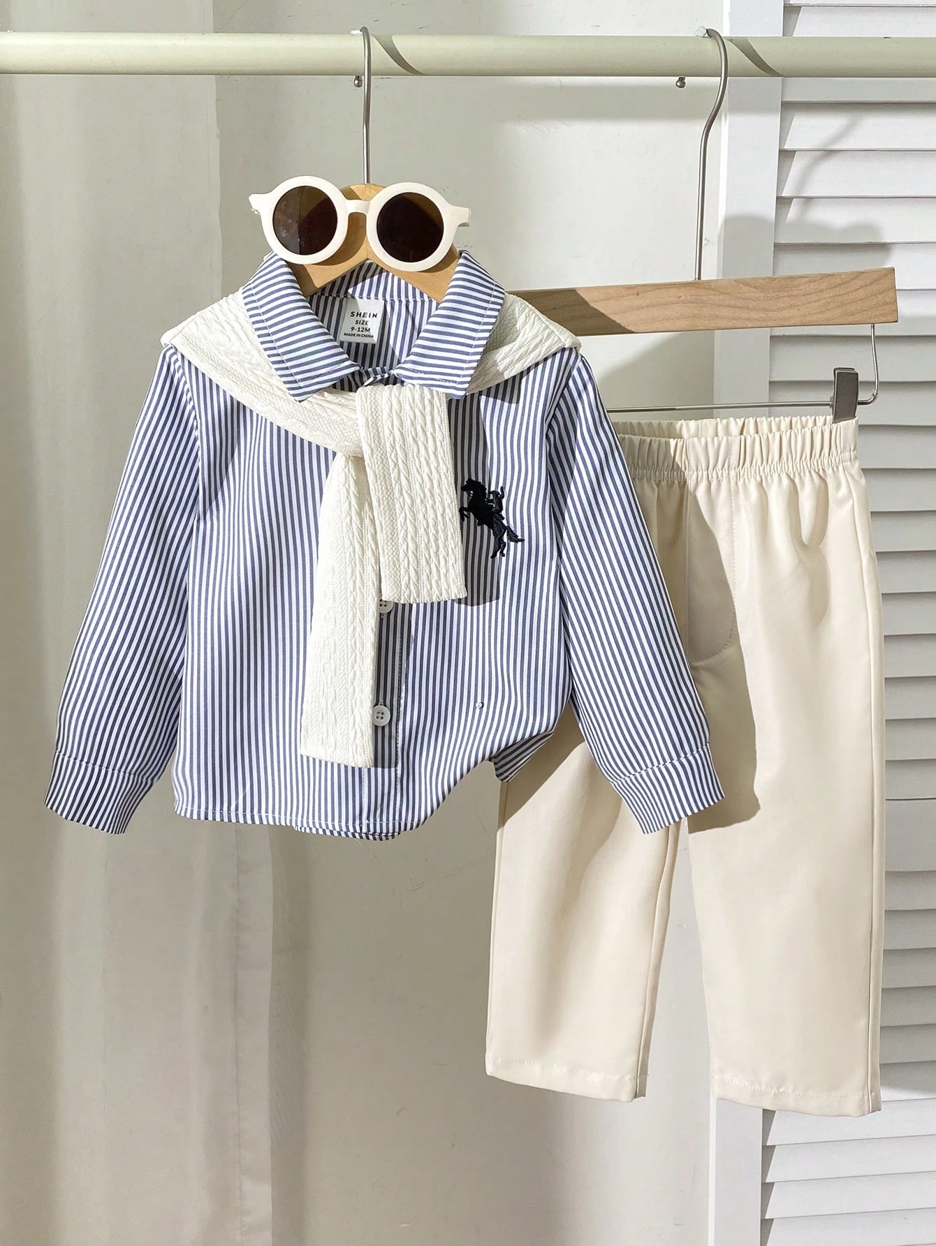 2 pièces/set Vêtements décontractés d'automne pour garçons Chemise blanche à — vue 11