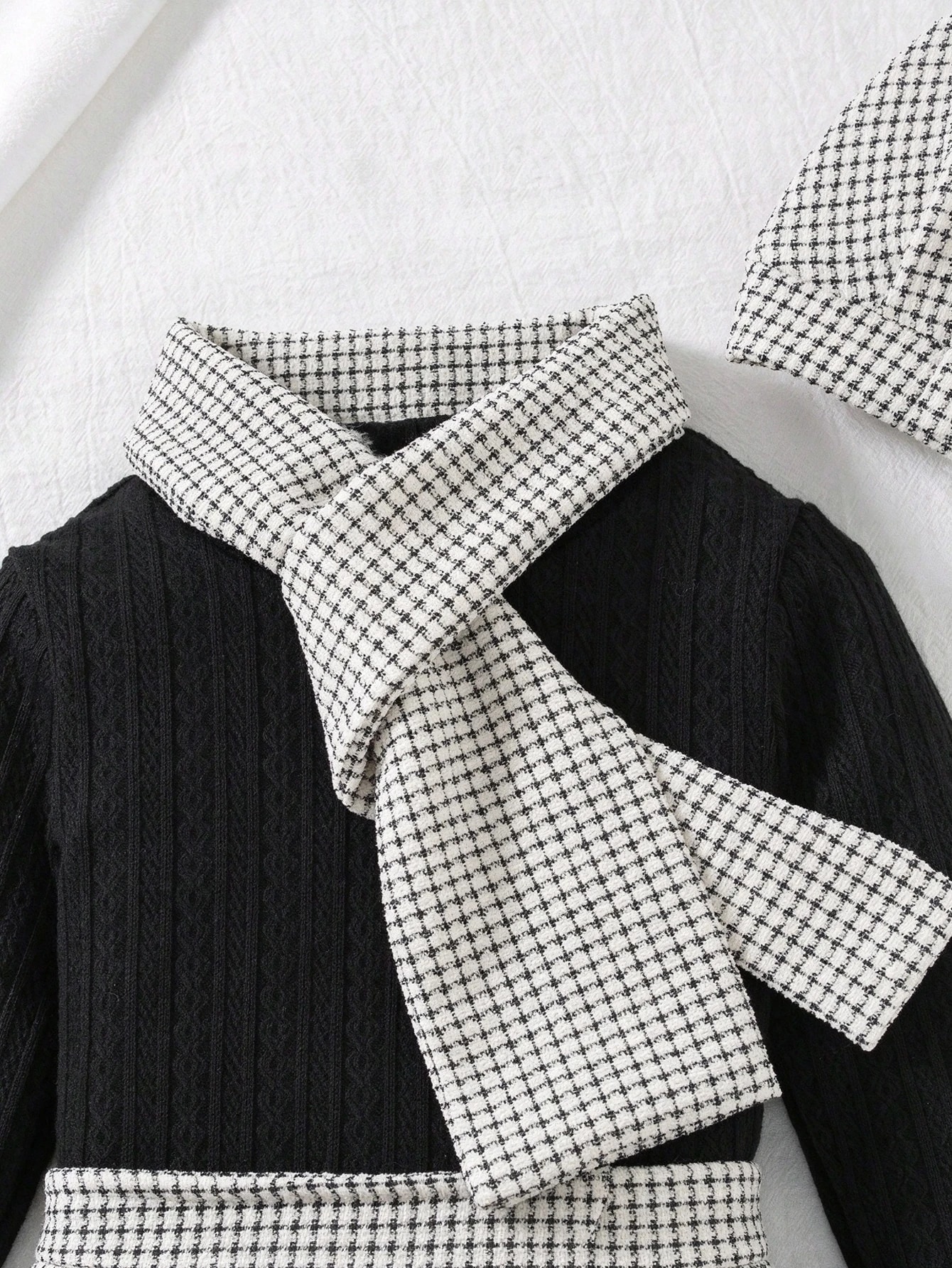 Souflis Souflis 4 pièces/set Jupe en tweed texturé élégante pour bébé fille, Top en — vue 11