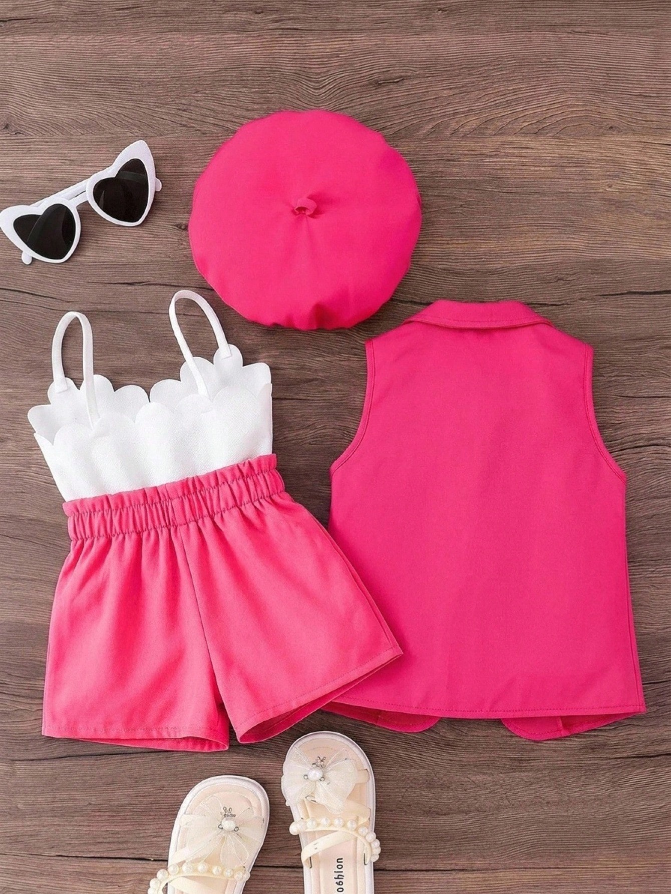 Ensemble de 2 pièces pour bébé fille: Cardigan tricoté de couleur unie et — vue 5