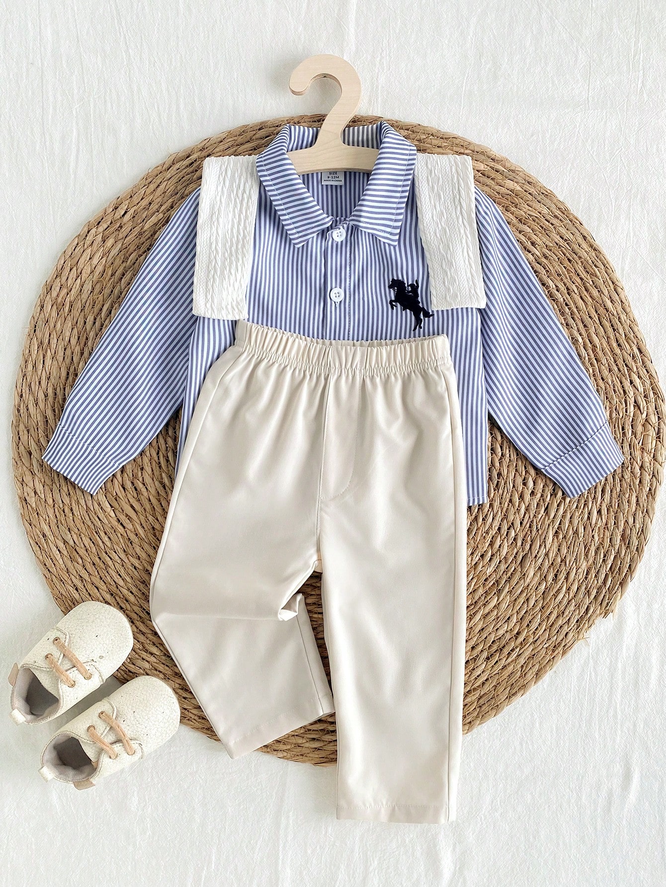 2 pièces/set Vêtements décontractés d'automne pour garçons Chemise blanche à — vue 8