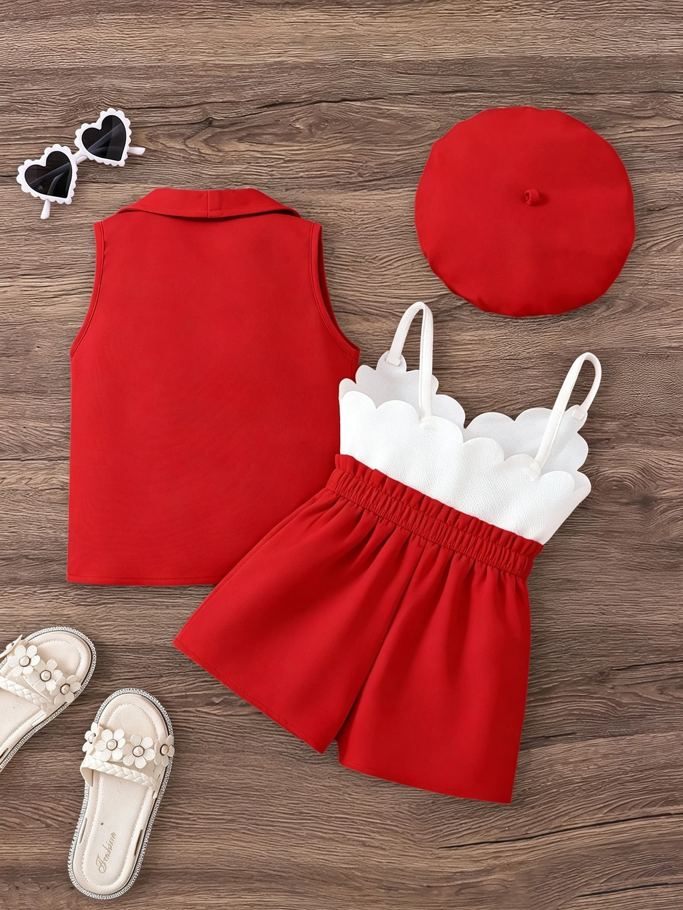 Ensemble de 2 pièces pour bébé fille: Cardigan tricoté de couleur unie et — vue 9