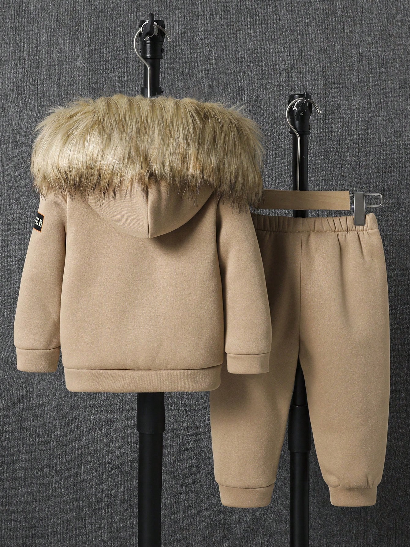 Ensemble sweat à capuche pour tout-petits garçons Bleu ciel Hiver Mignon Modeste — vue 8