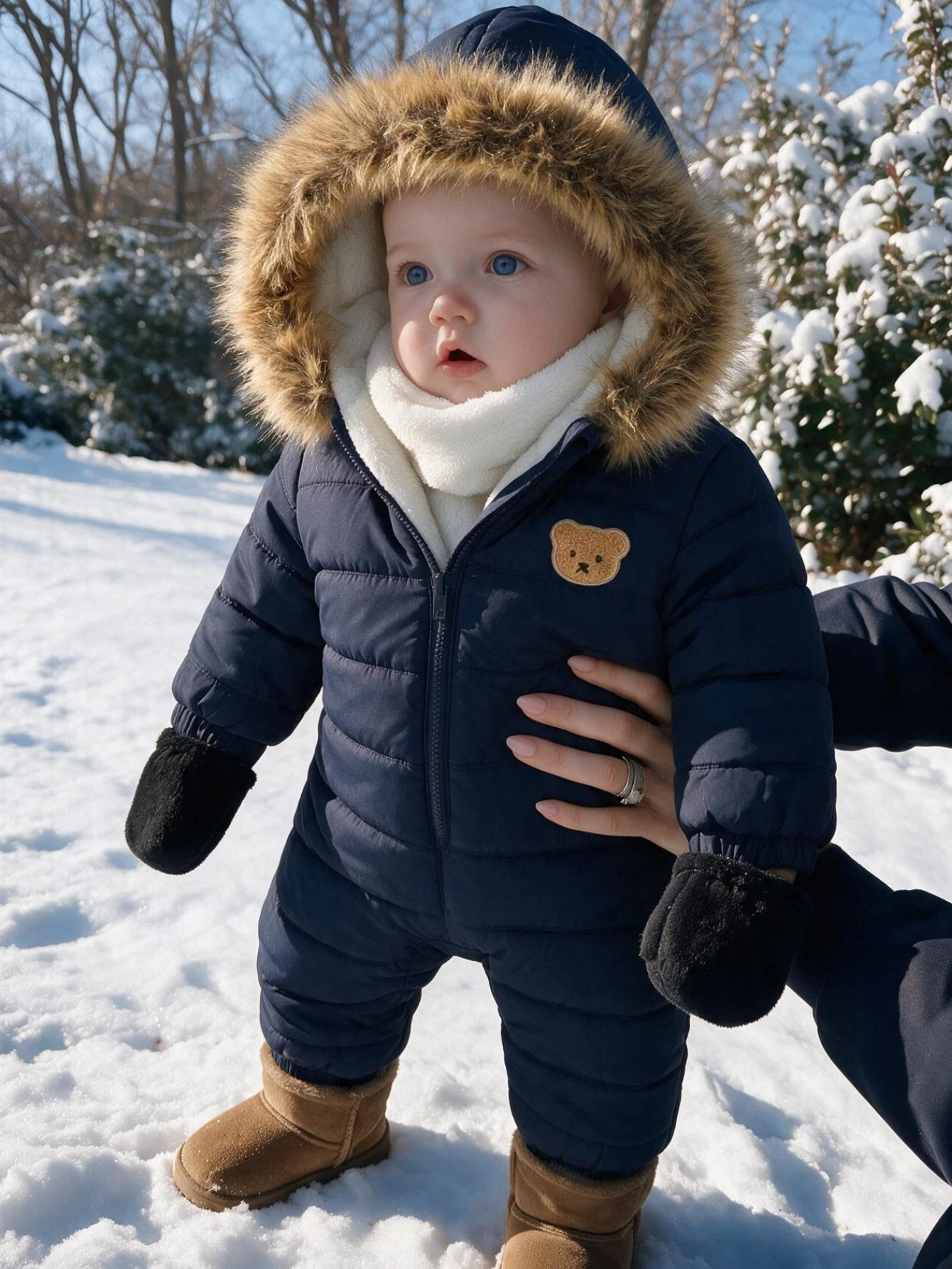 Combinaison bébé garçon nourrisson tout-petit 0-3 ans automne/hiver décontractée — vue 4