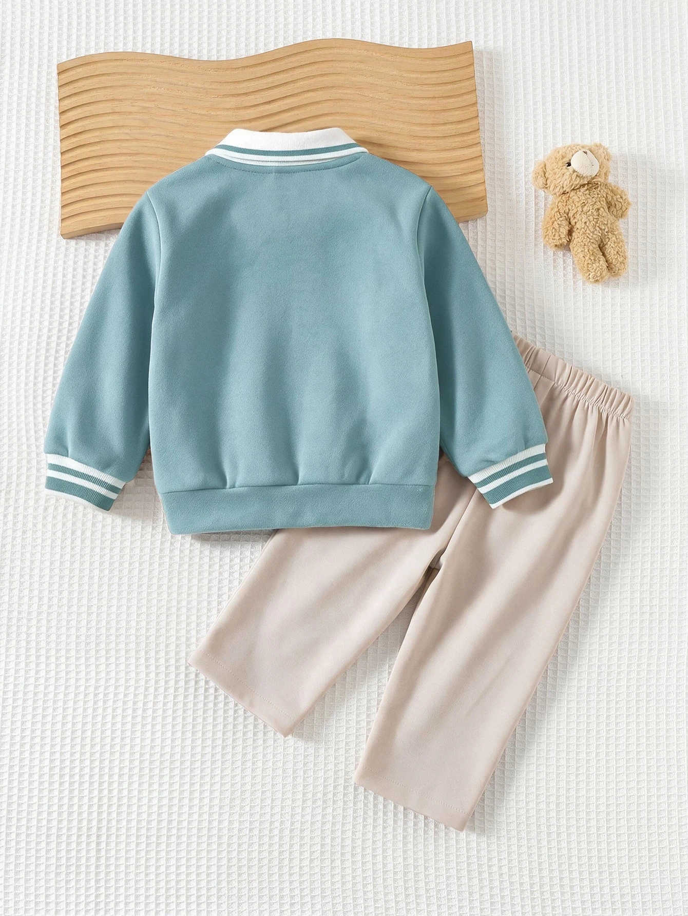 Cozy Pixies Ensemble 2 pièces pour bébé garçon avec Sweat-shirt à col rond, manches — vue 12