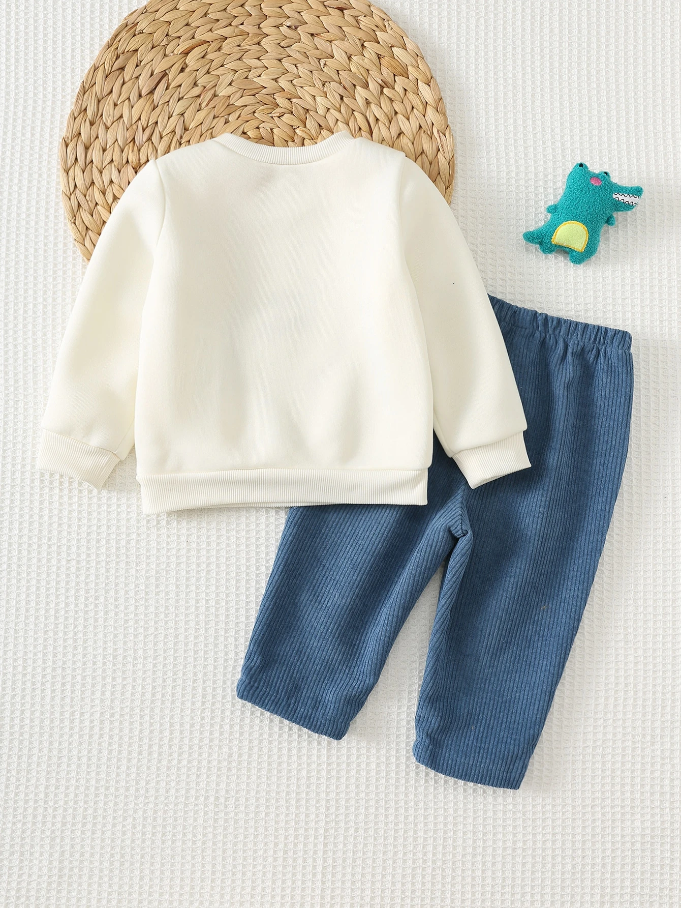 Cozy Pixies Ensemble sweat-shirt à capuche et pantalon pour bébé garçon, motif patchwork — vue 5
