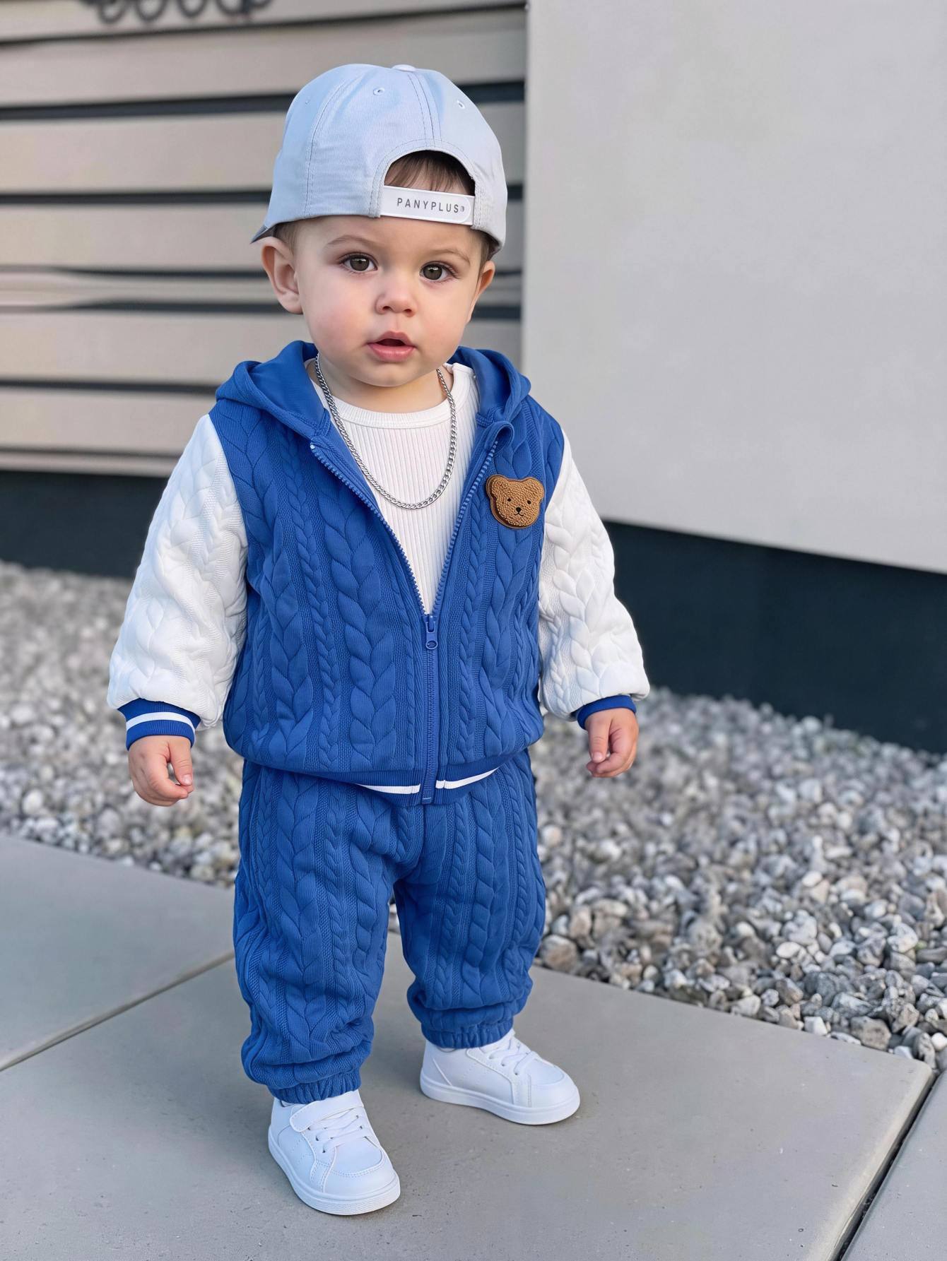 Ensemble 2 pièces veste à capuche imprimé animal mignon décontracté automne/hiver — vue 7