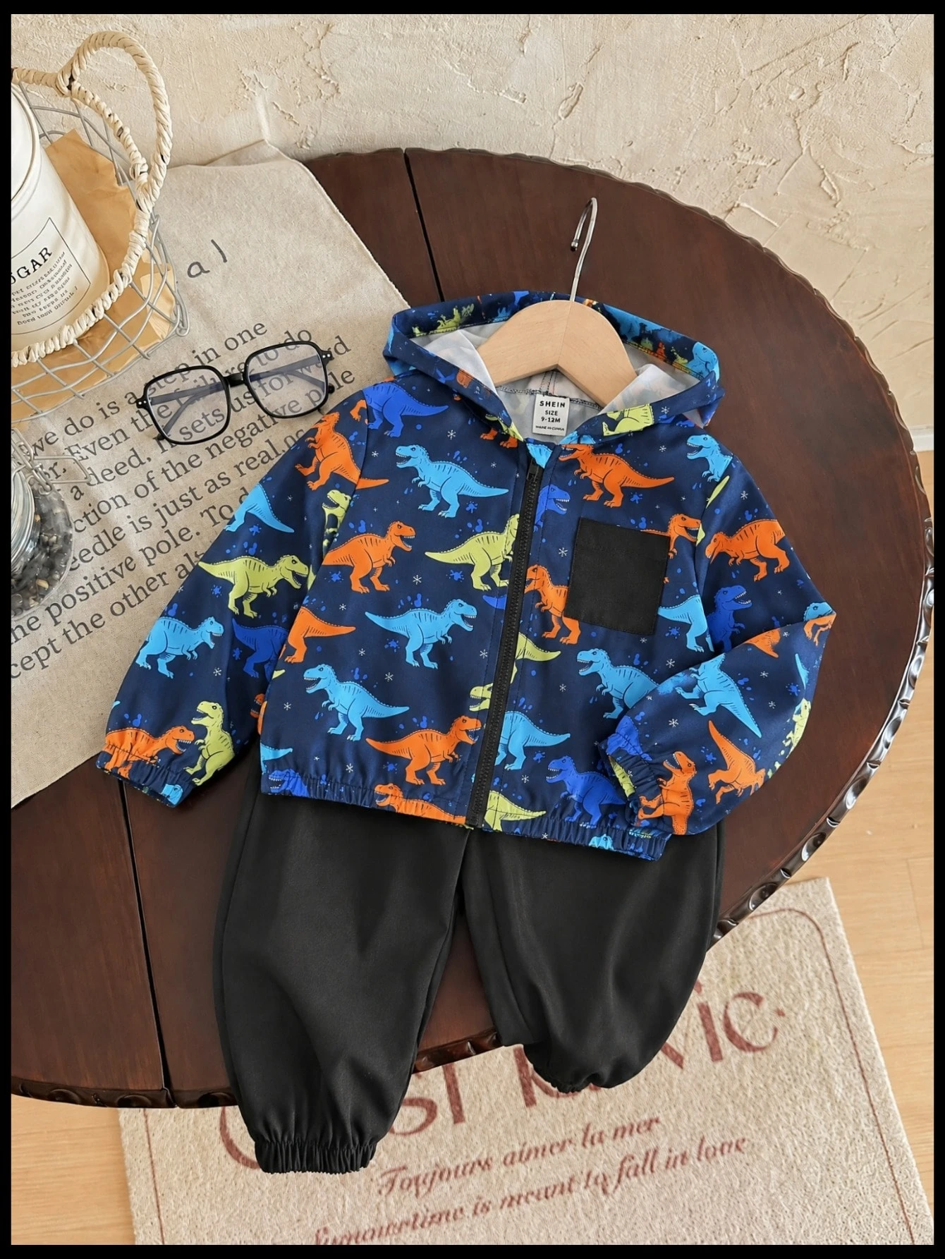 Ensemble 2 pièces veste à capuche imprimé animal mignon décontracté automne/hiver — vue 10