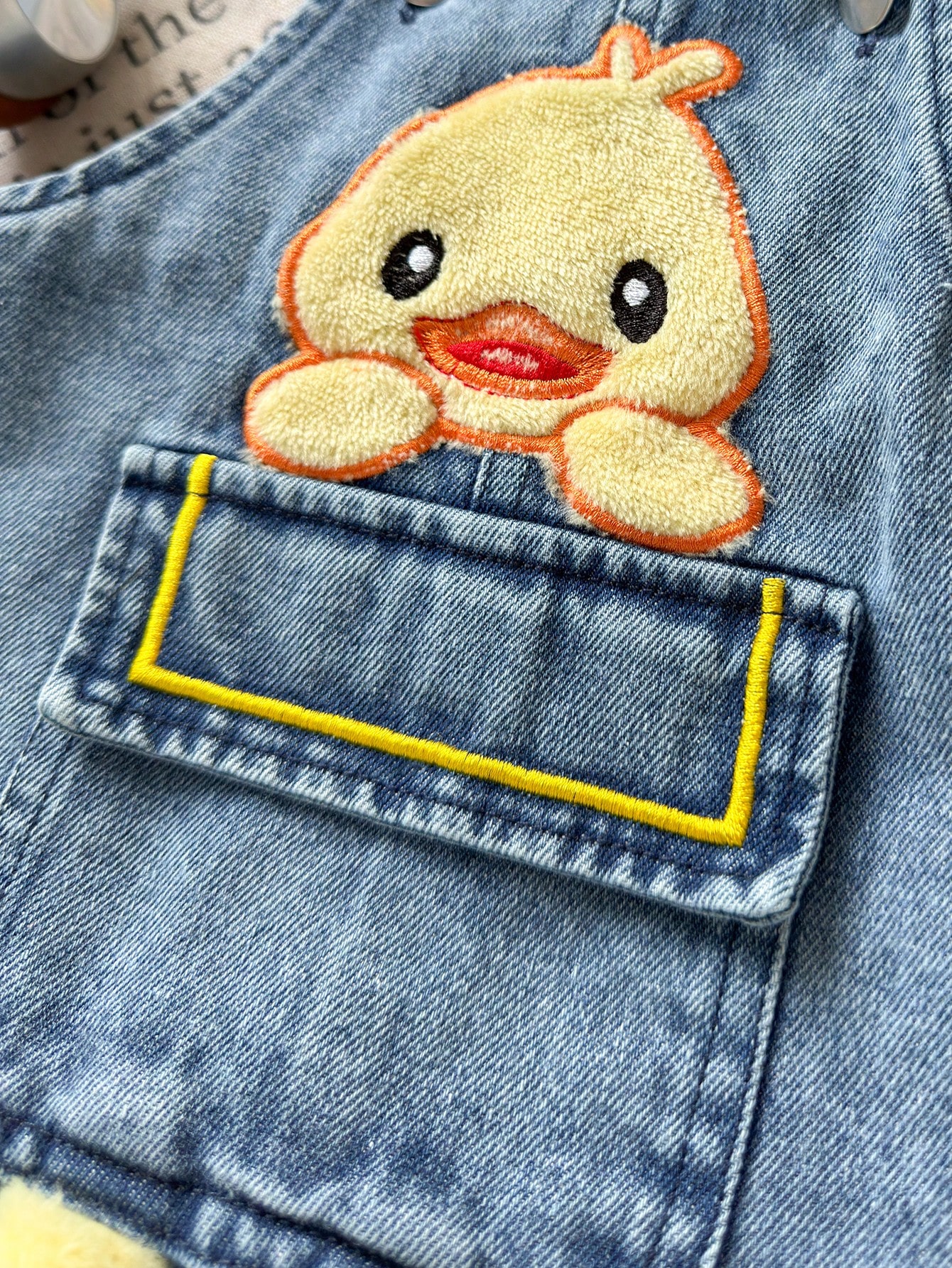 Playful Pals 1 pièce Salopette en jean vintage décontractée pour bébé garçon avec imprimé — vue 8