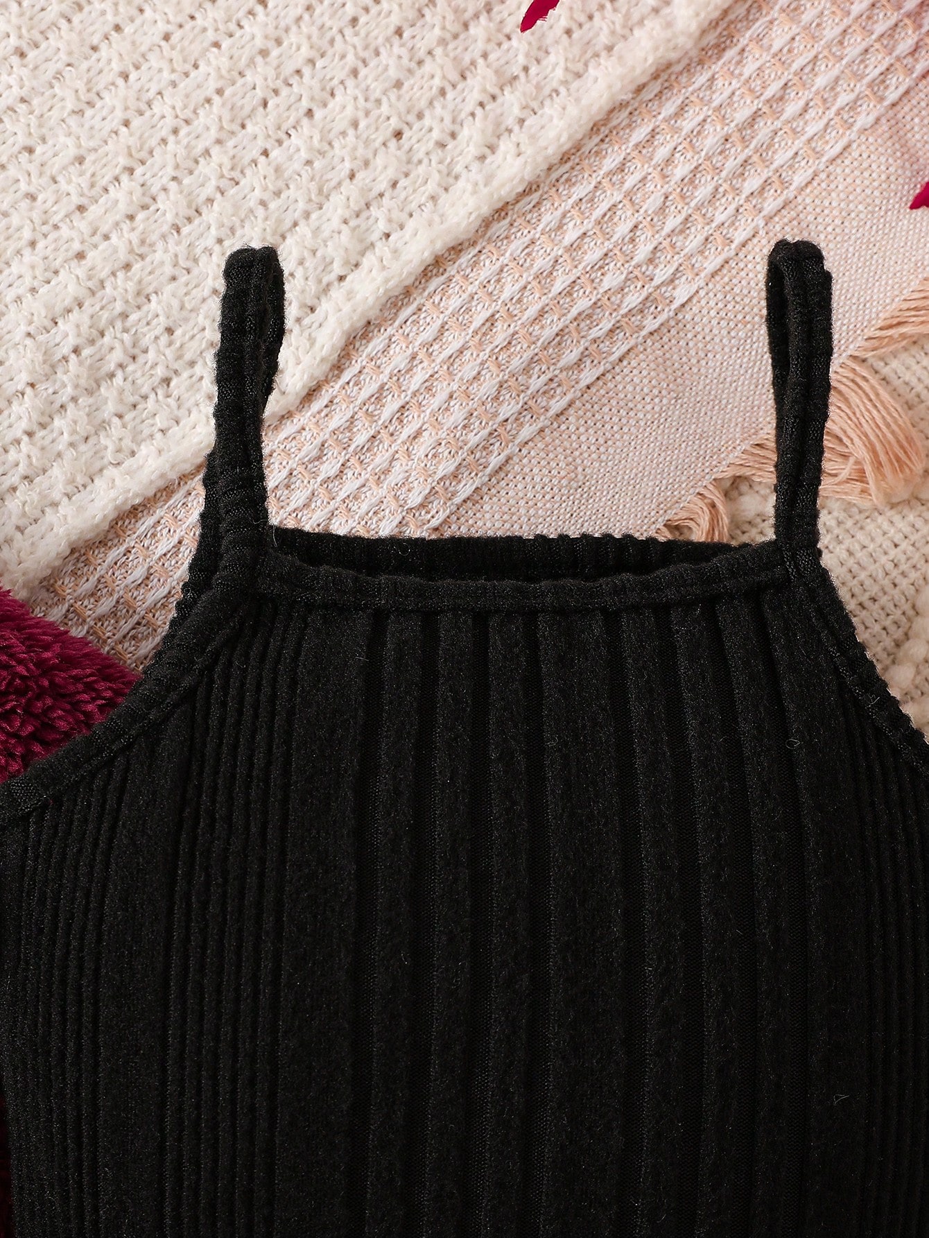 3 pièces Ensemble d'hiver pour bébé fille, tout blanc, tenue de famille assortie — vue 11