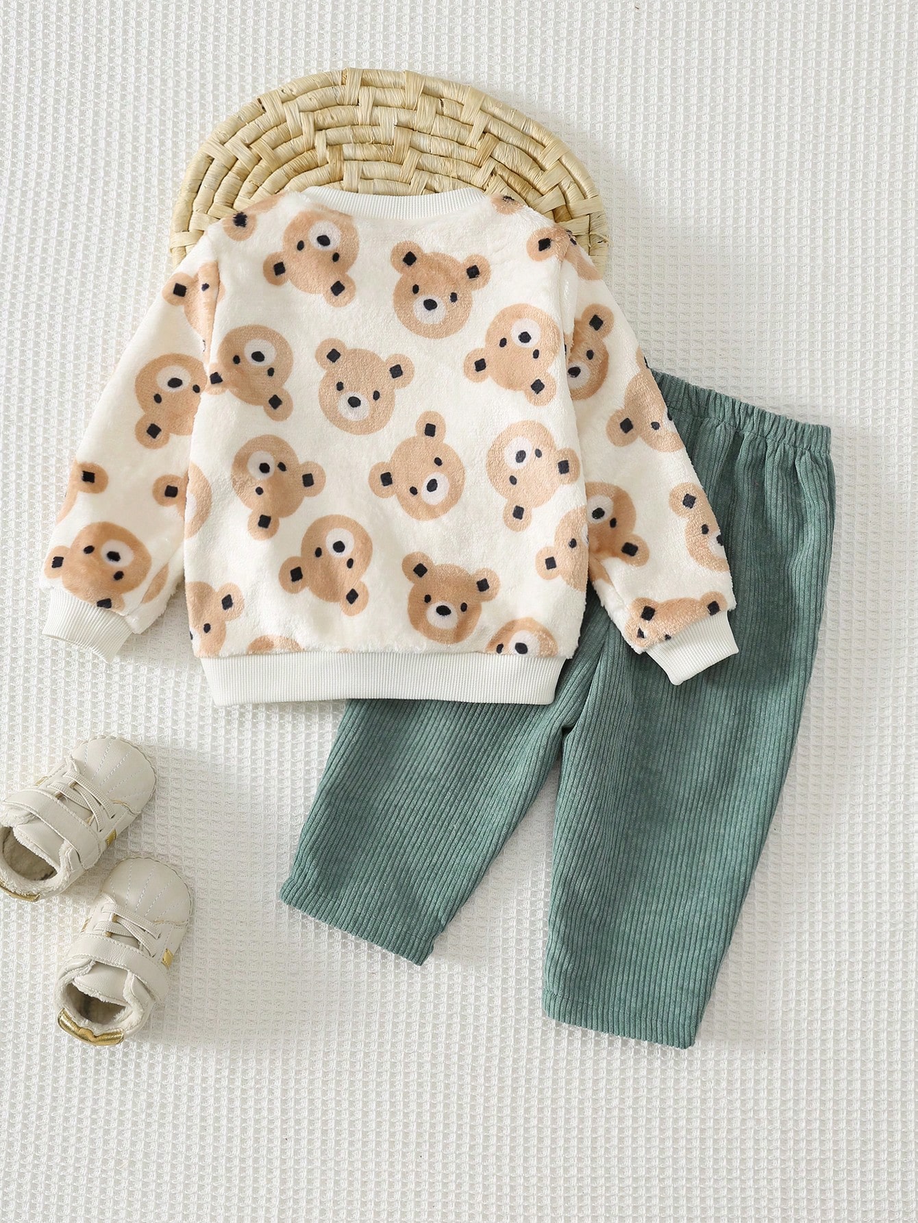 Cozy Pixies Ensemble sweat-shirt à capuche et pantalon pour bébé garçon, motif patchwork — vue 7