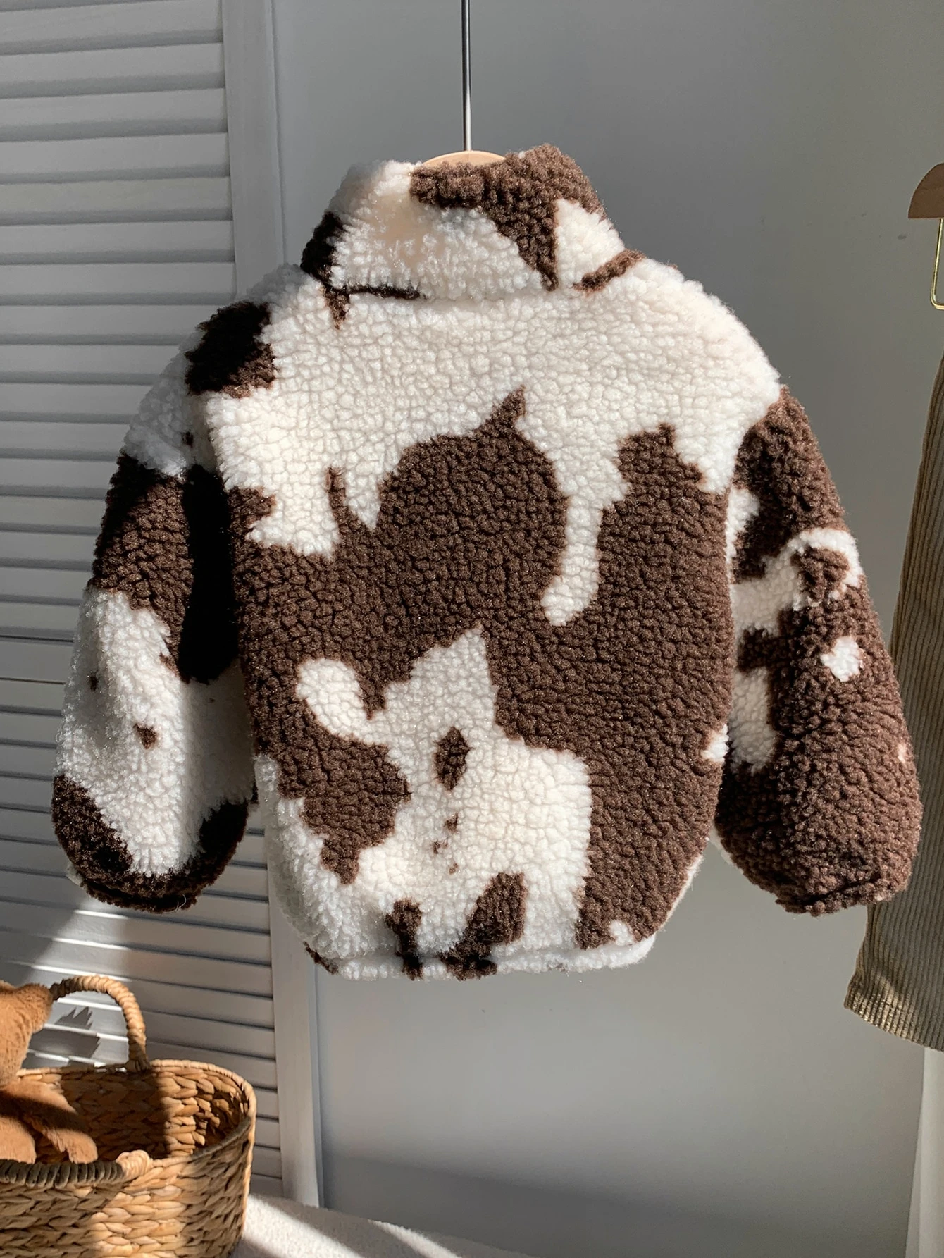 Veste-manteau pour bébé garçon et fille, doublure thermique épaisse, col rond — vue 3