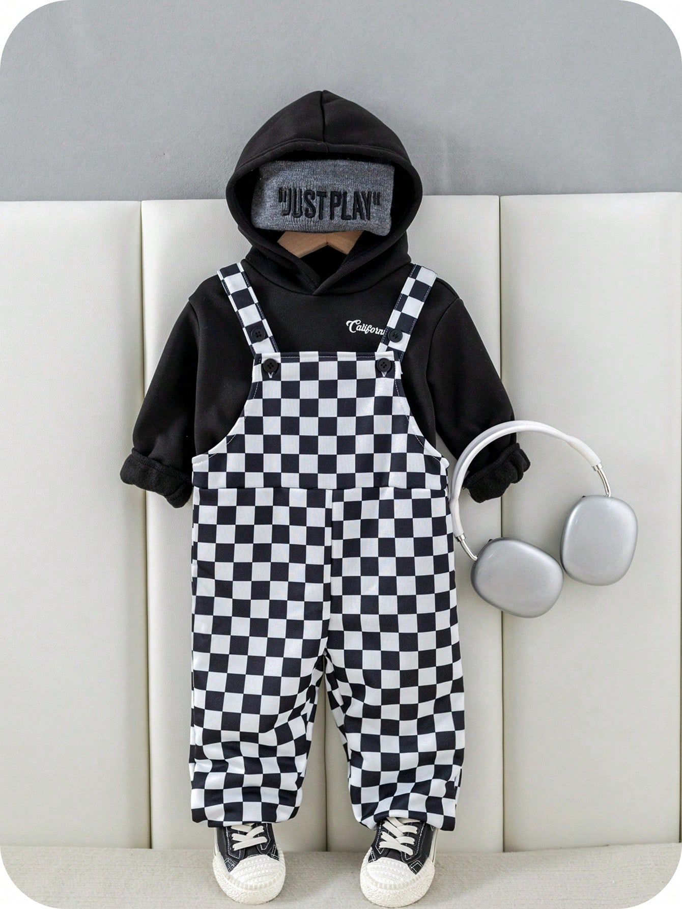 2 pièces/set Style sport décontracté pour bébé garçon/fille. sweat-shirt à capuche — vue 3