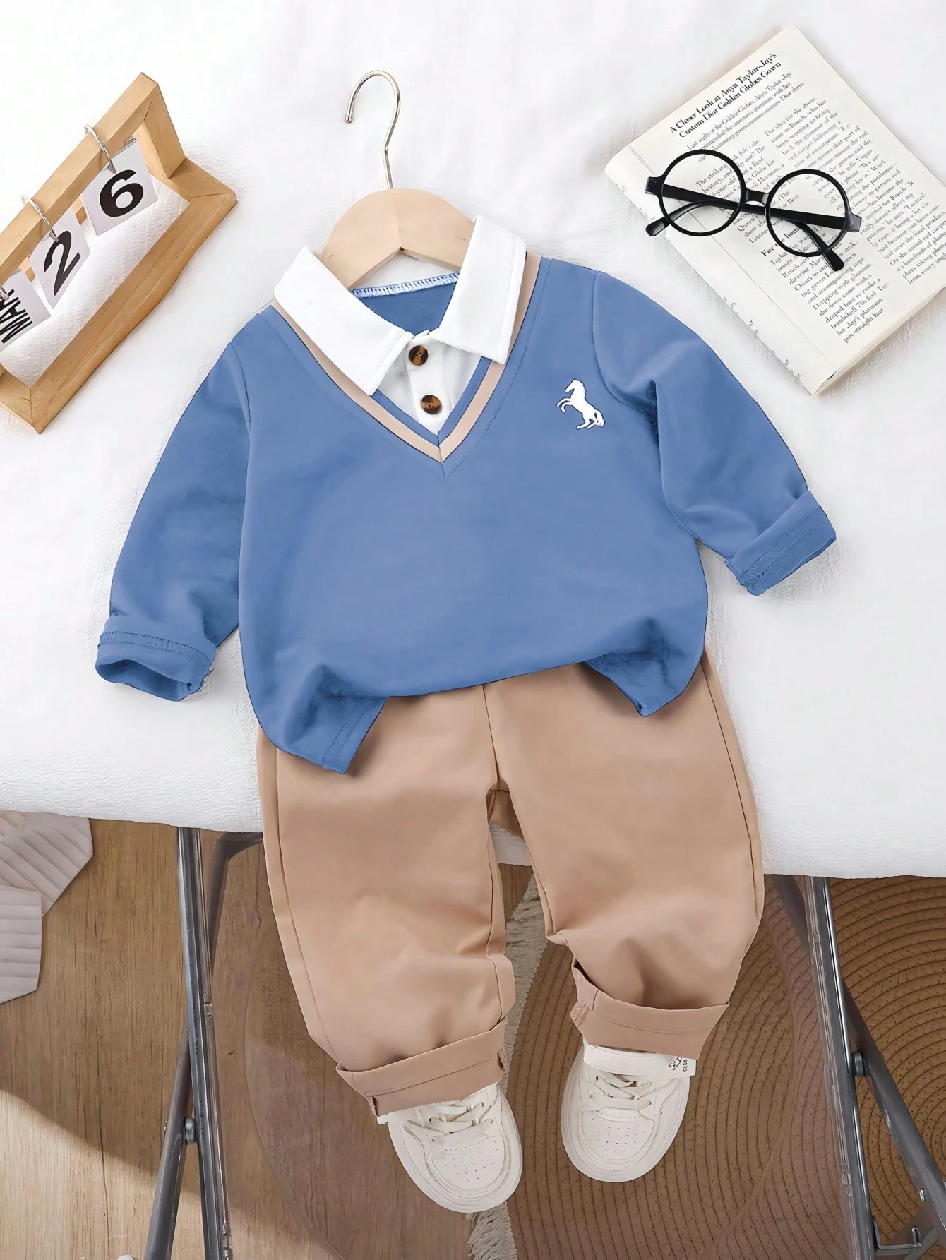 Souflis Souflis 1 pièce Ensemble pour bébé garçon, Sweat-shirt-shirt polo à manches — vue 3