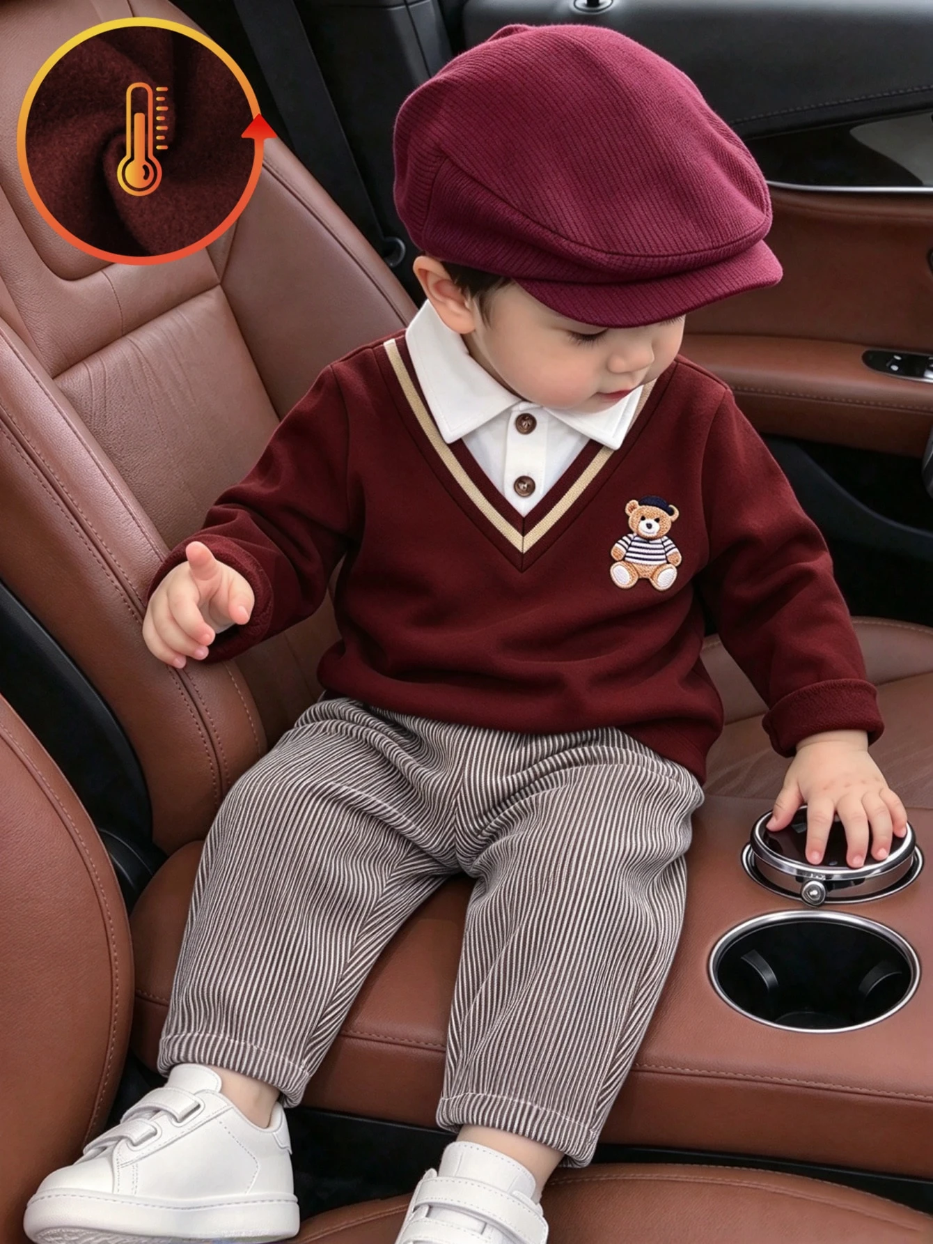 Souflis Souflis 1 pièce Ensemble pour bébé garçon, Sweat-shirt-shirt polo à manches — vue 4