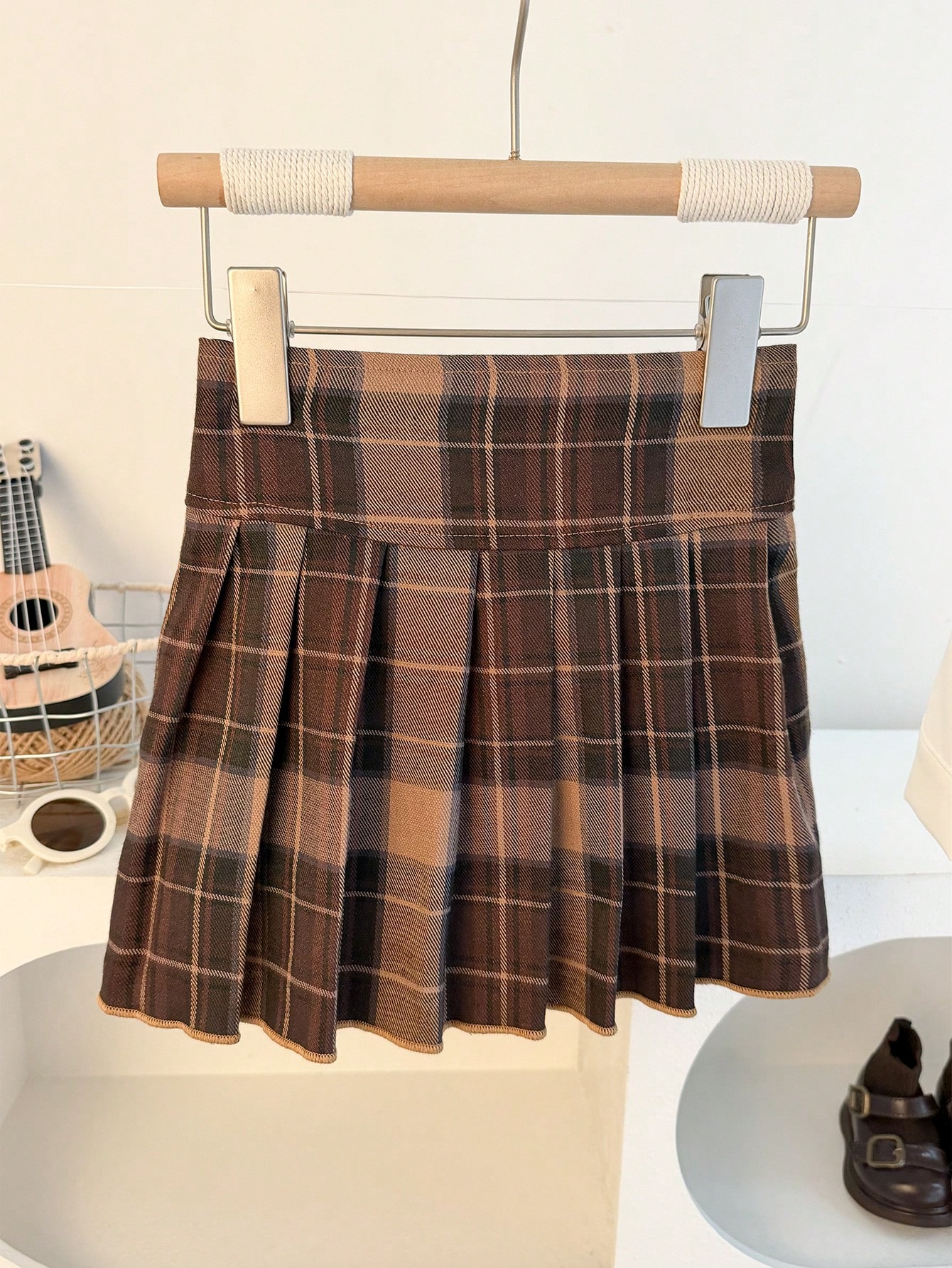 Ensemble 4 pièces style académique frais pour filles en début d'automne: chemise blanche — vue 7