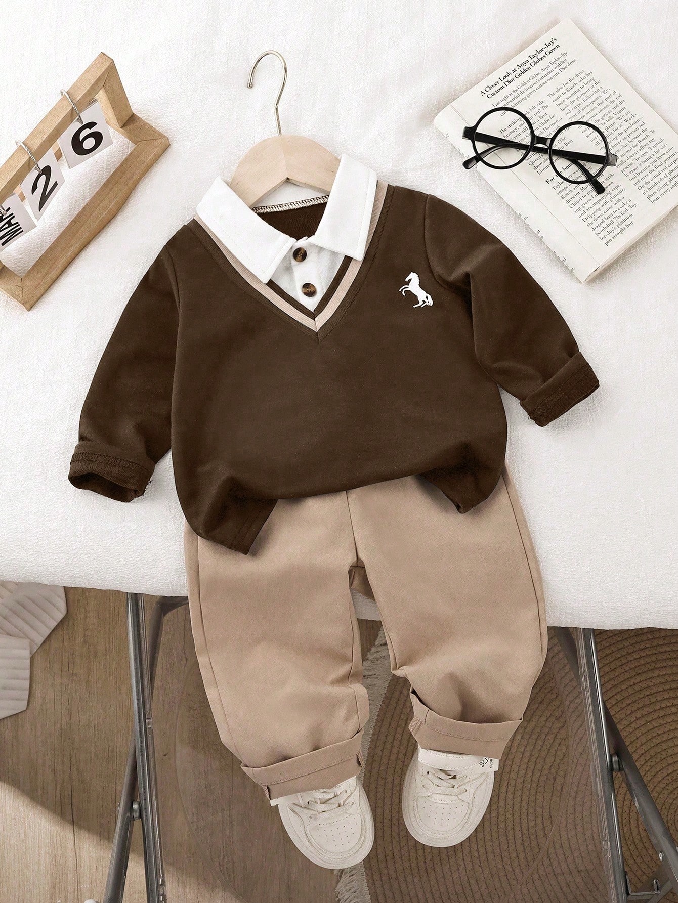 Souflis Souflis 1 pièce Ensemble pour bébé garçon, Sweat-shirt-shirt polo à manches — vue 11