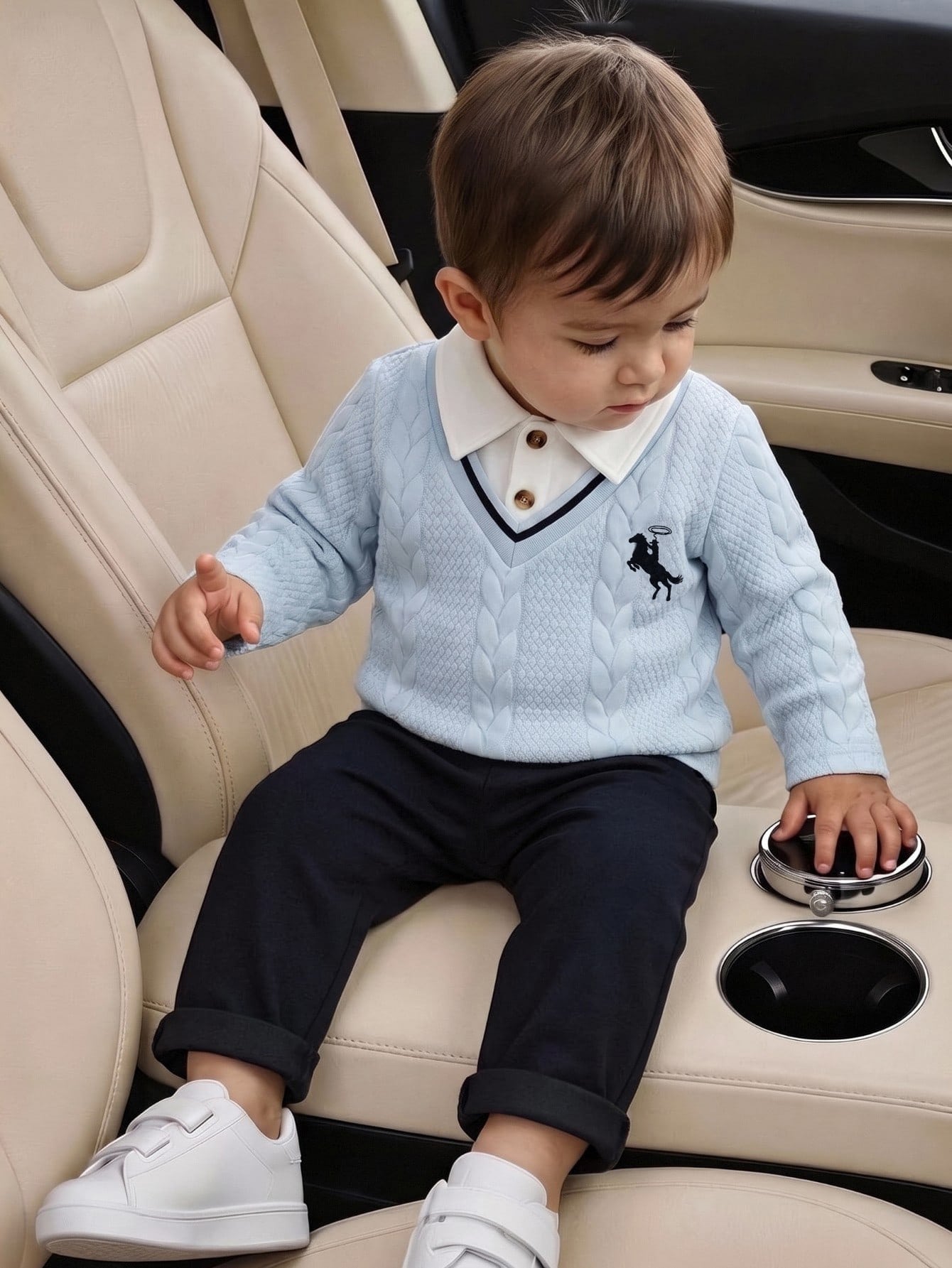 Souflis Souflis 1 pièce Ensemble pour bébé garçon, Sweat-shirt-shirt polo à manches — vue 10