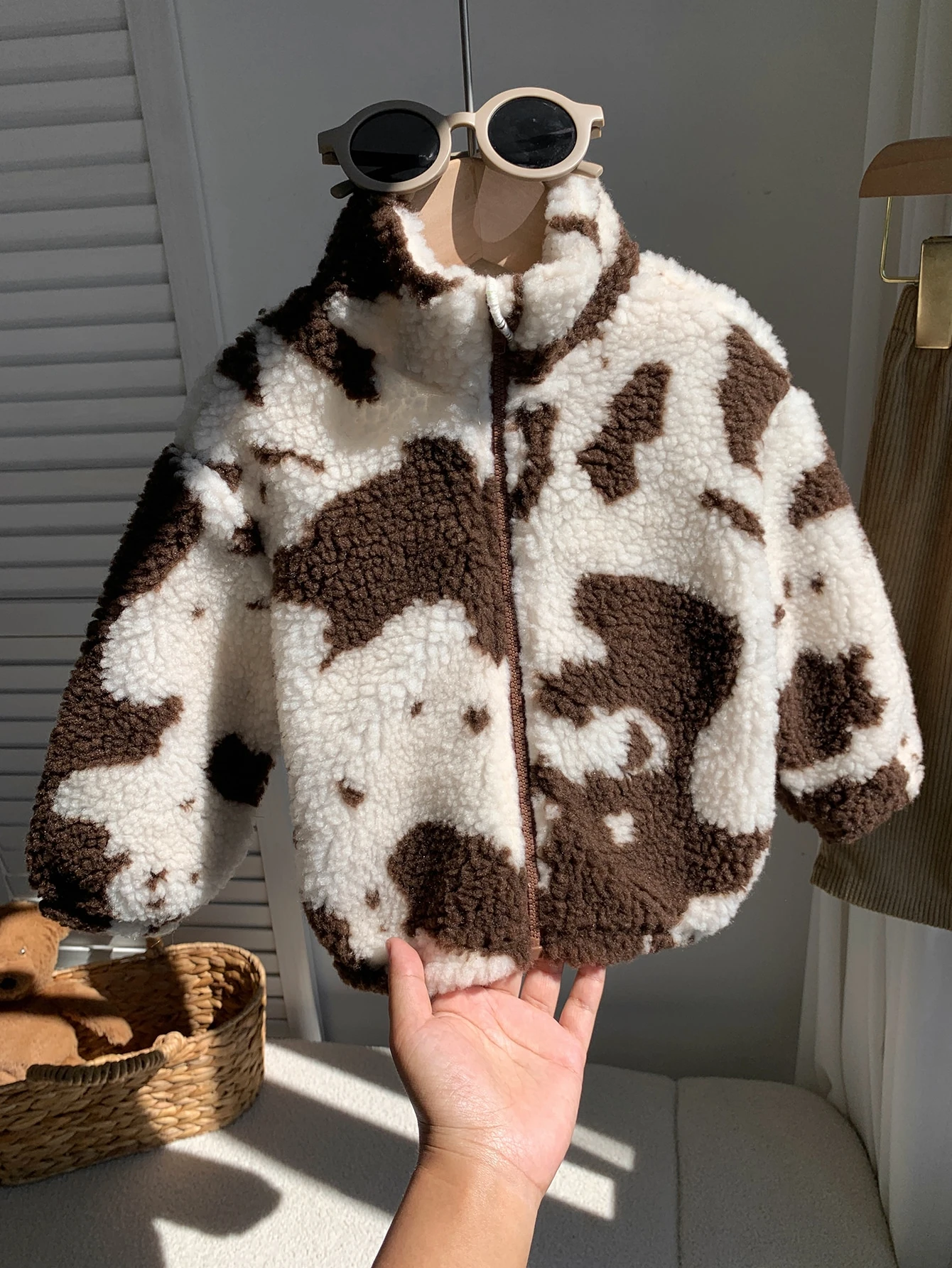 Veste-manteau pour bébé garçon et fille, doublure thermique épaisse, col rond — vue 7